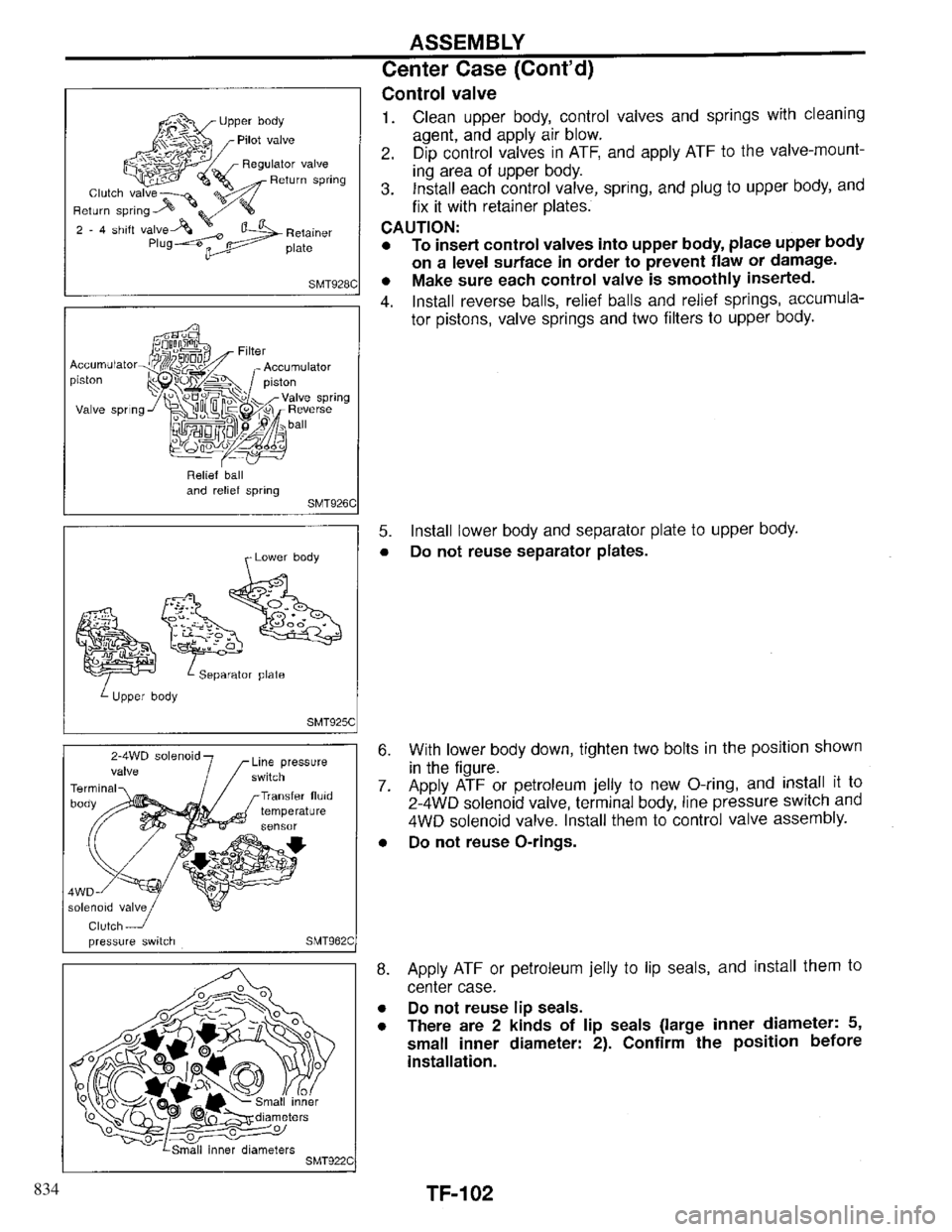 INFINITI QX4 1997  Factory Service Manual 834 