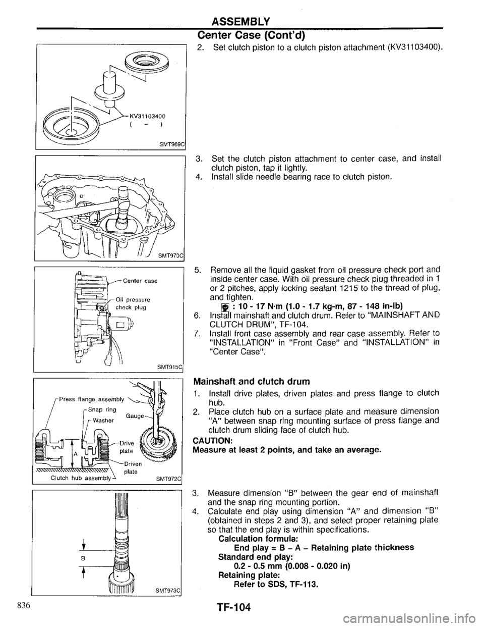 INFINITI QX4 1997  Factory Service Manual 836 