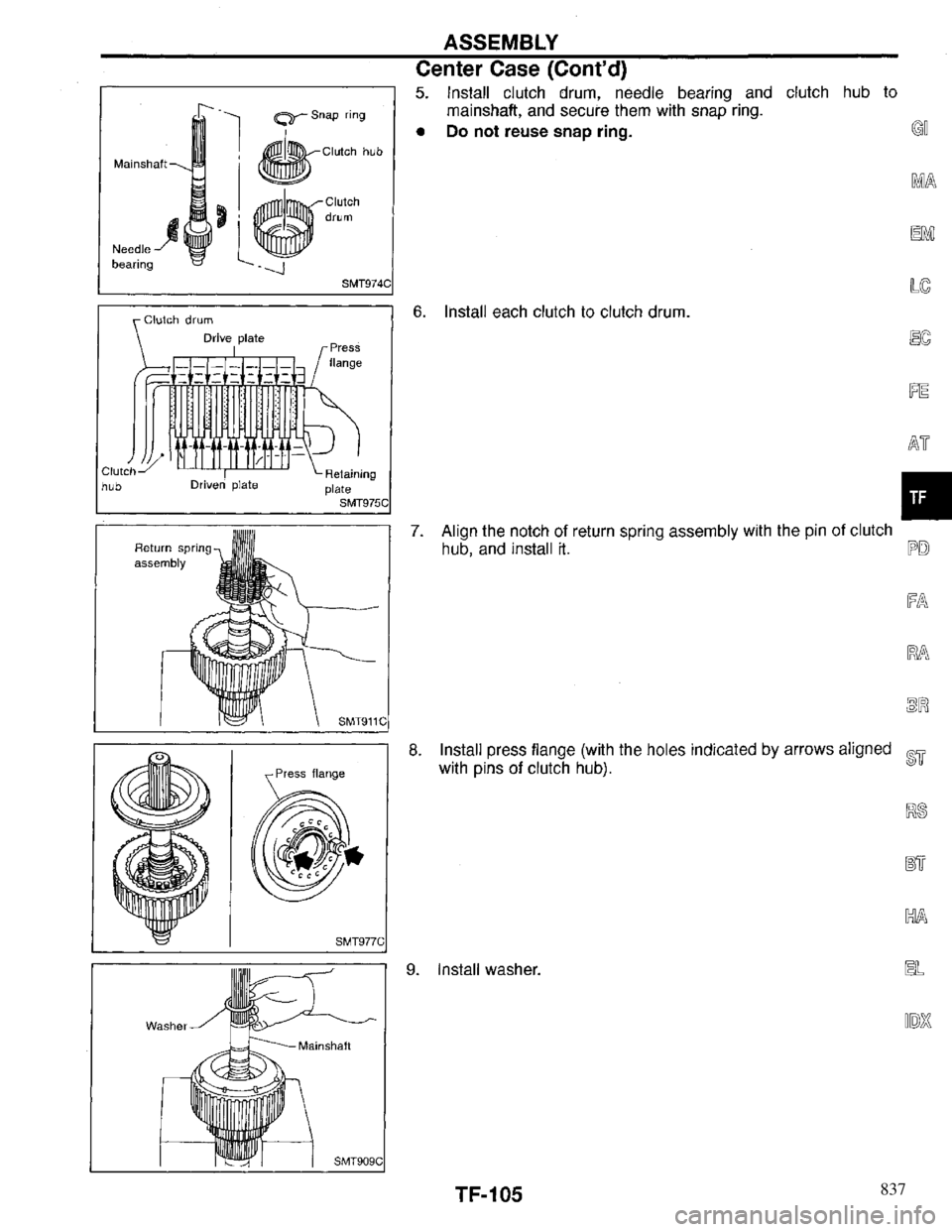 INFINITI QX4 1997  Factory Service Manual 837 