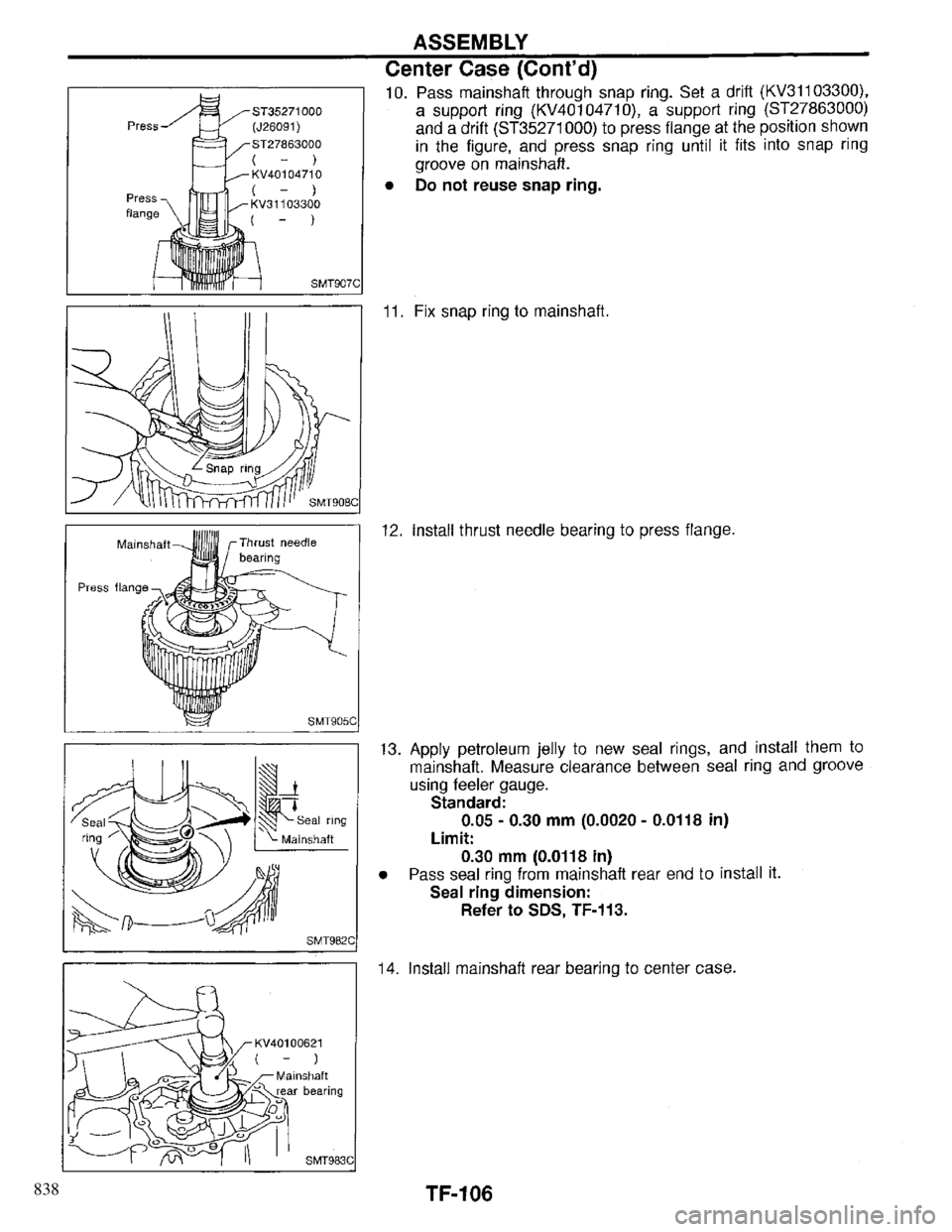 INFINITI QX4 1997  Factory Service Manual 838 