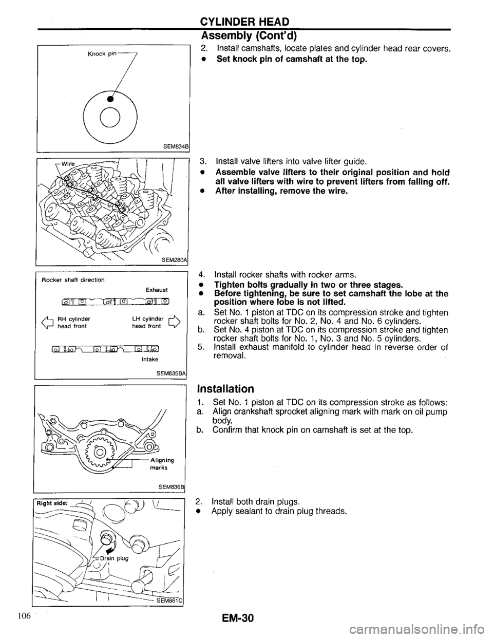 INFINITI QX4 1997  Factory Service Manual 106 