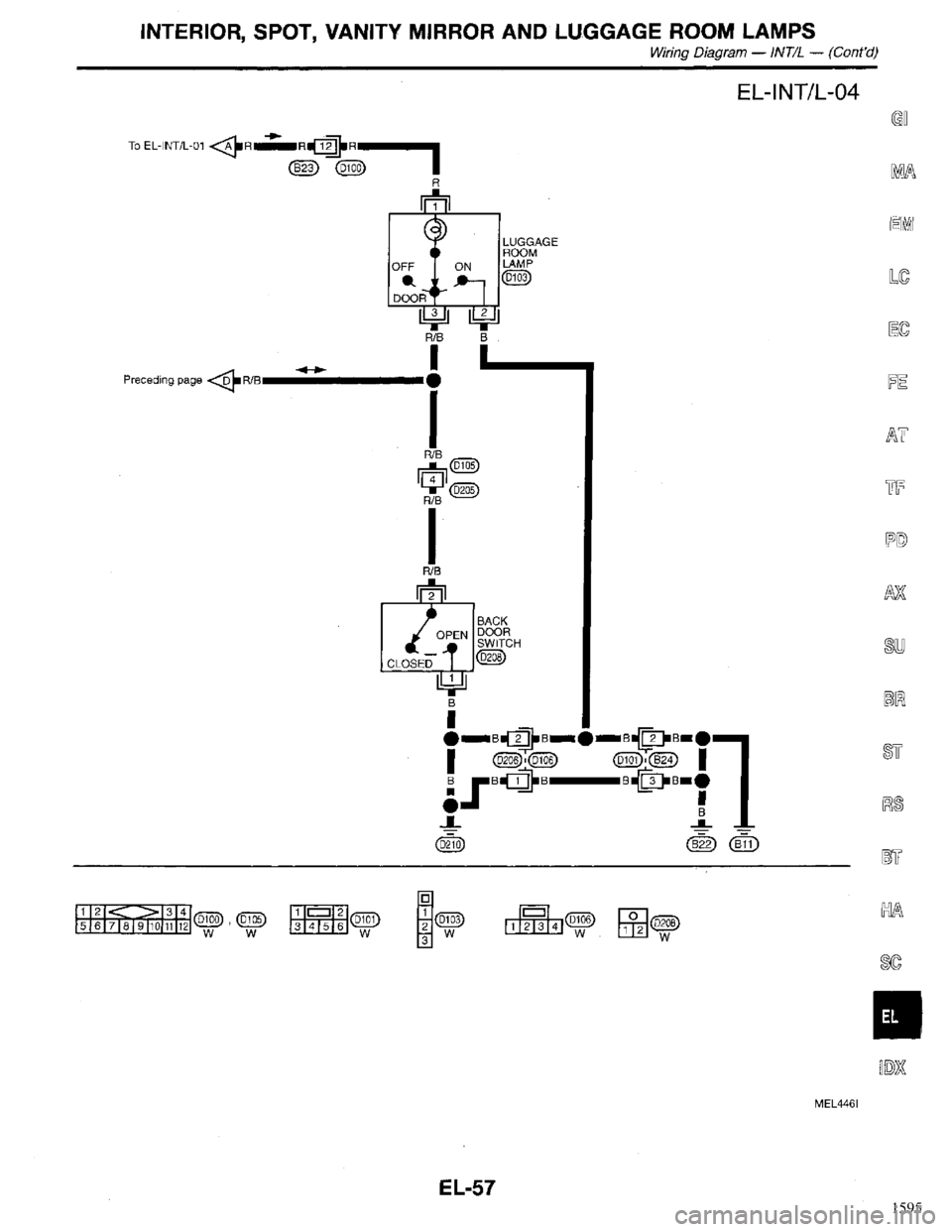 INFINITI QX4 1998  Factory Service Manual 1595 