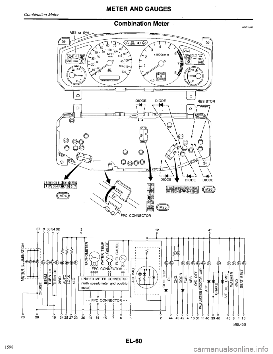 INFINITI QX4 1998  Factory Service Manual 1598 