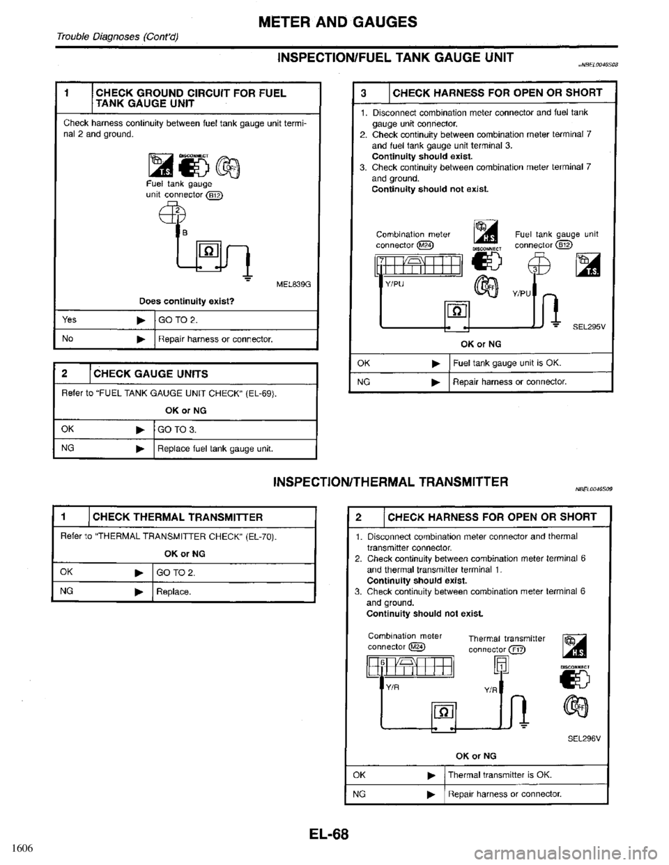 INFINITI QX4 1998  Factory Service Manual 1606 