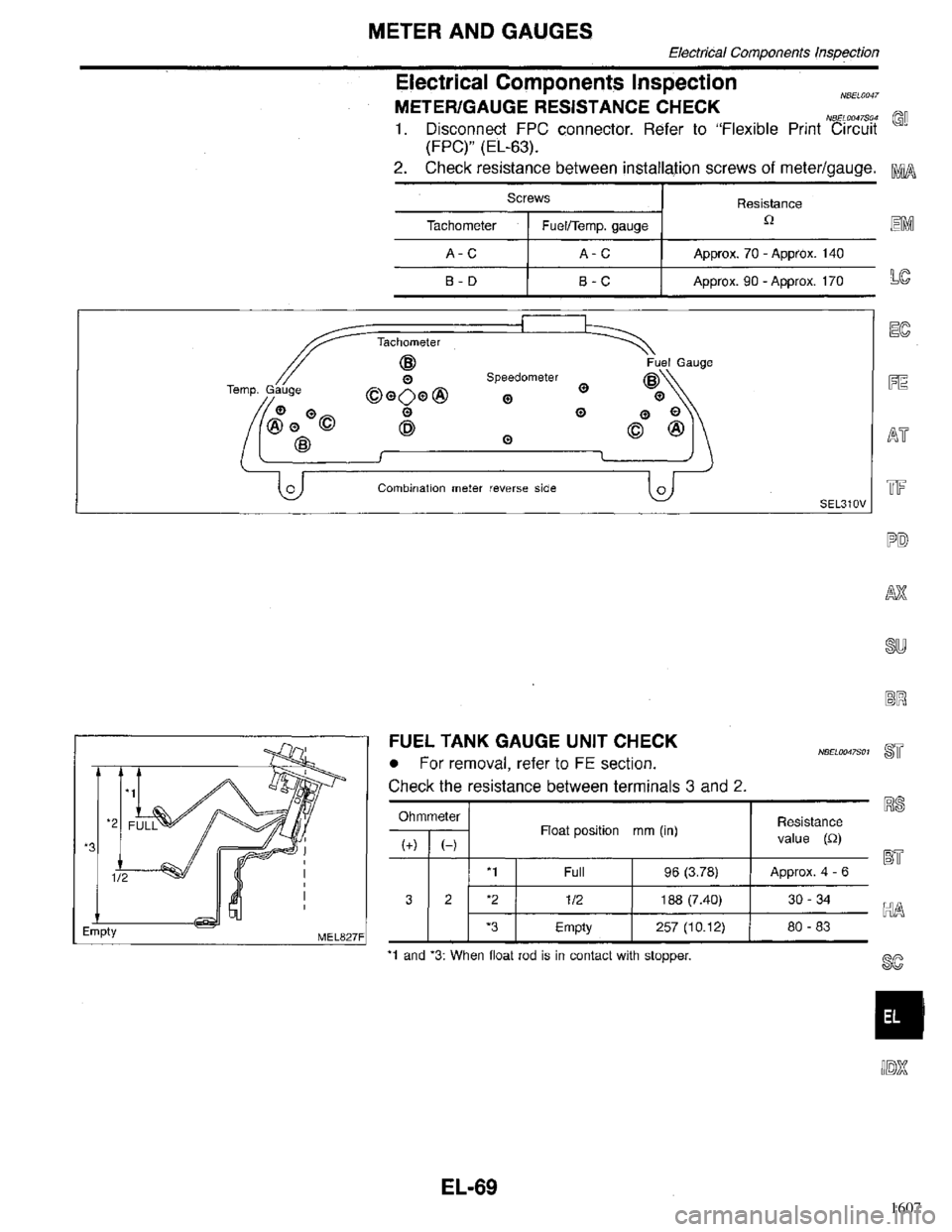 INFINITI QX4 1998  Factory Service Manual 1607 