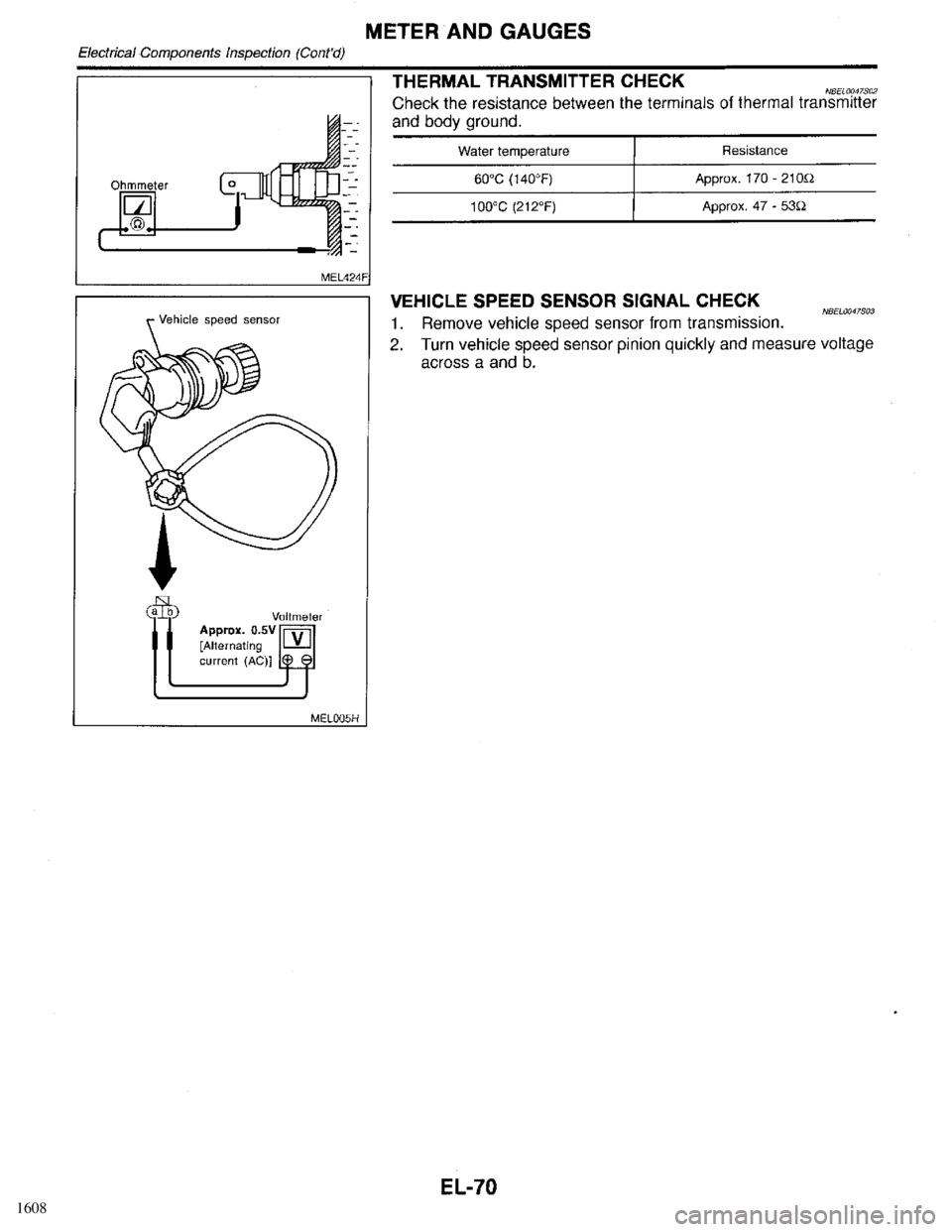 INFINITI QX4 1998  Factory Service Manual 1608 