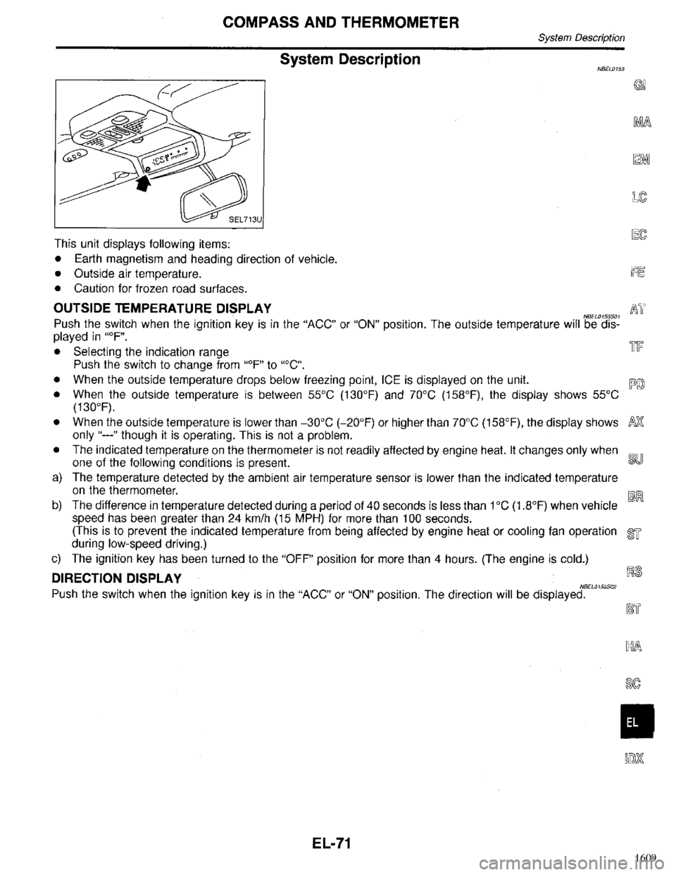 INFINITI QX4 1998  Factory Service Manual 1609 