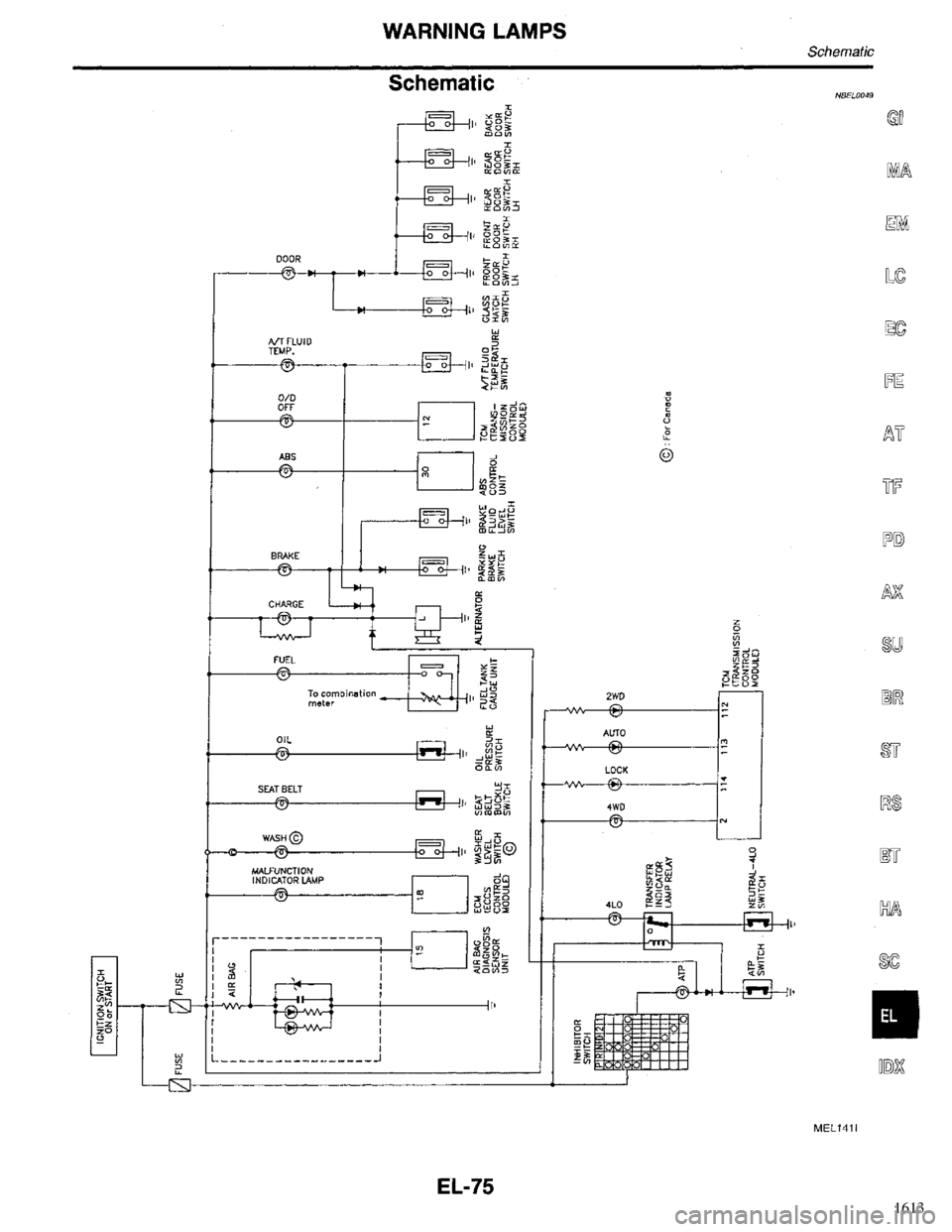 INFINITI QX4 1998  Factory Service Manual 1613 