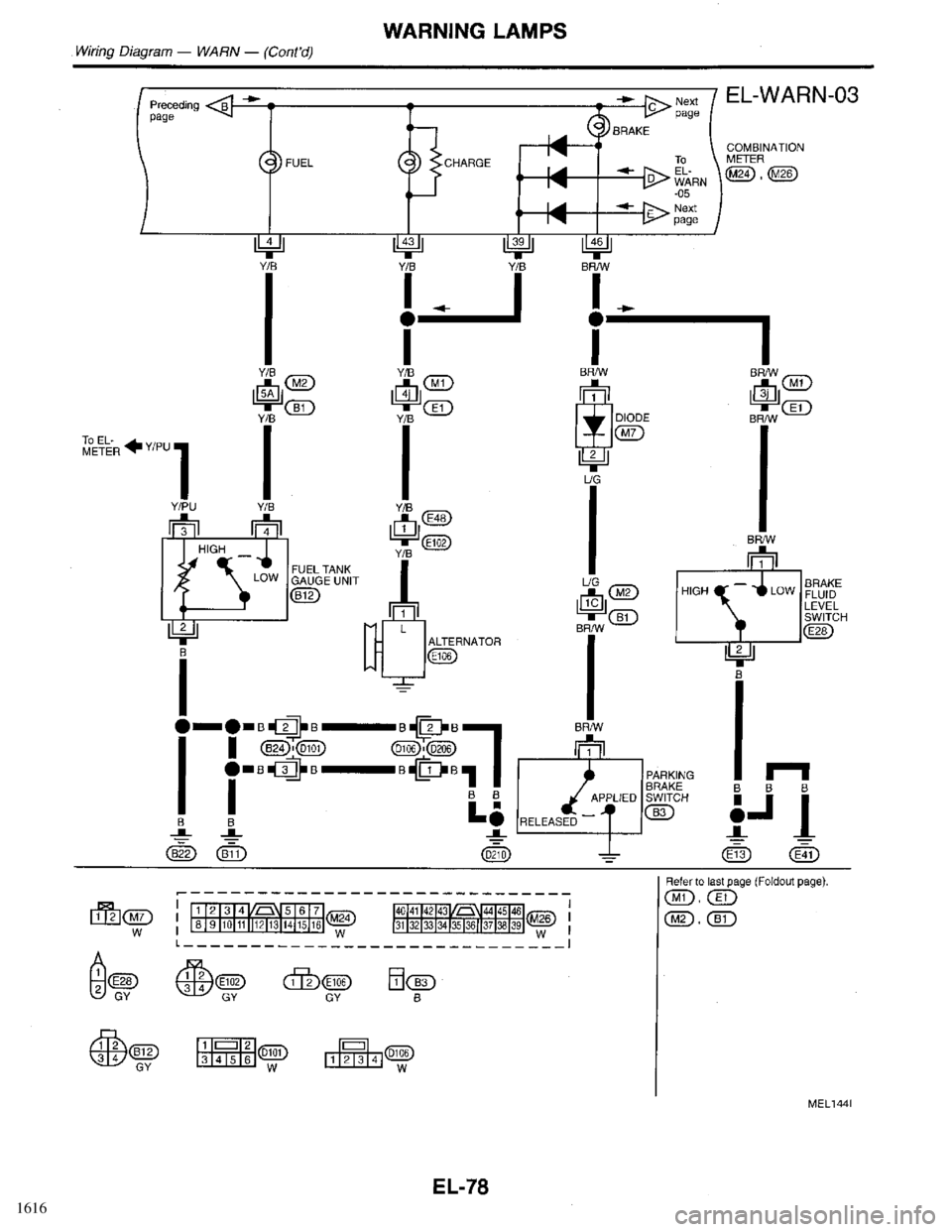 INFINITI QX4 1998  Factory Service Manual 1616 