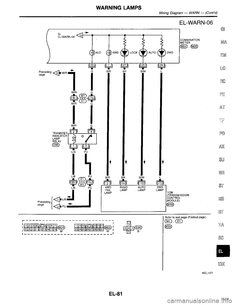 INFINITI QX4 1998  Factory Service Manual 1619 