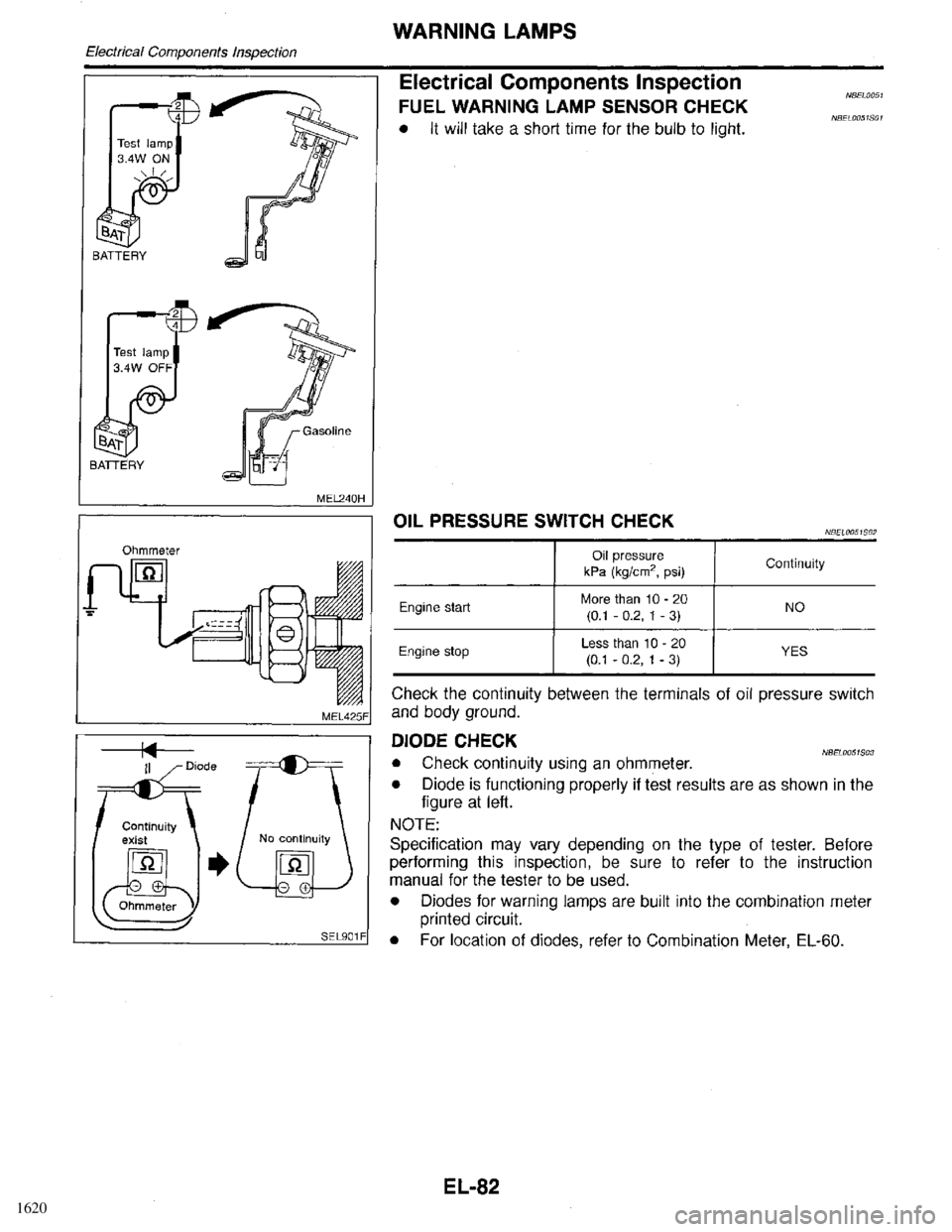 INFINITI QX4 1998  Factory Service Manual 1620 