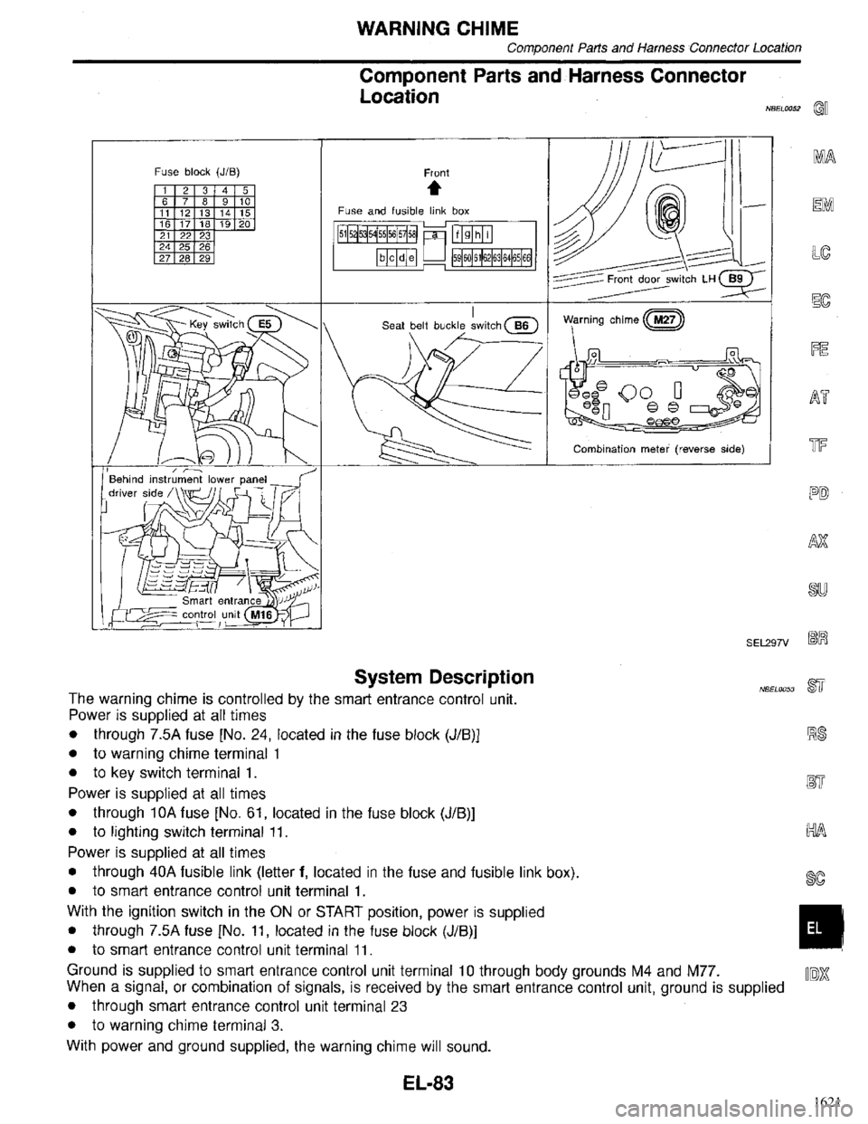INFINITI QX4 1998  Factory Service Manual 1621 