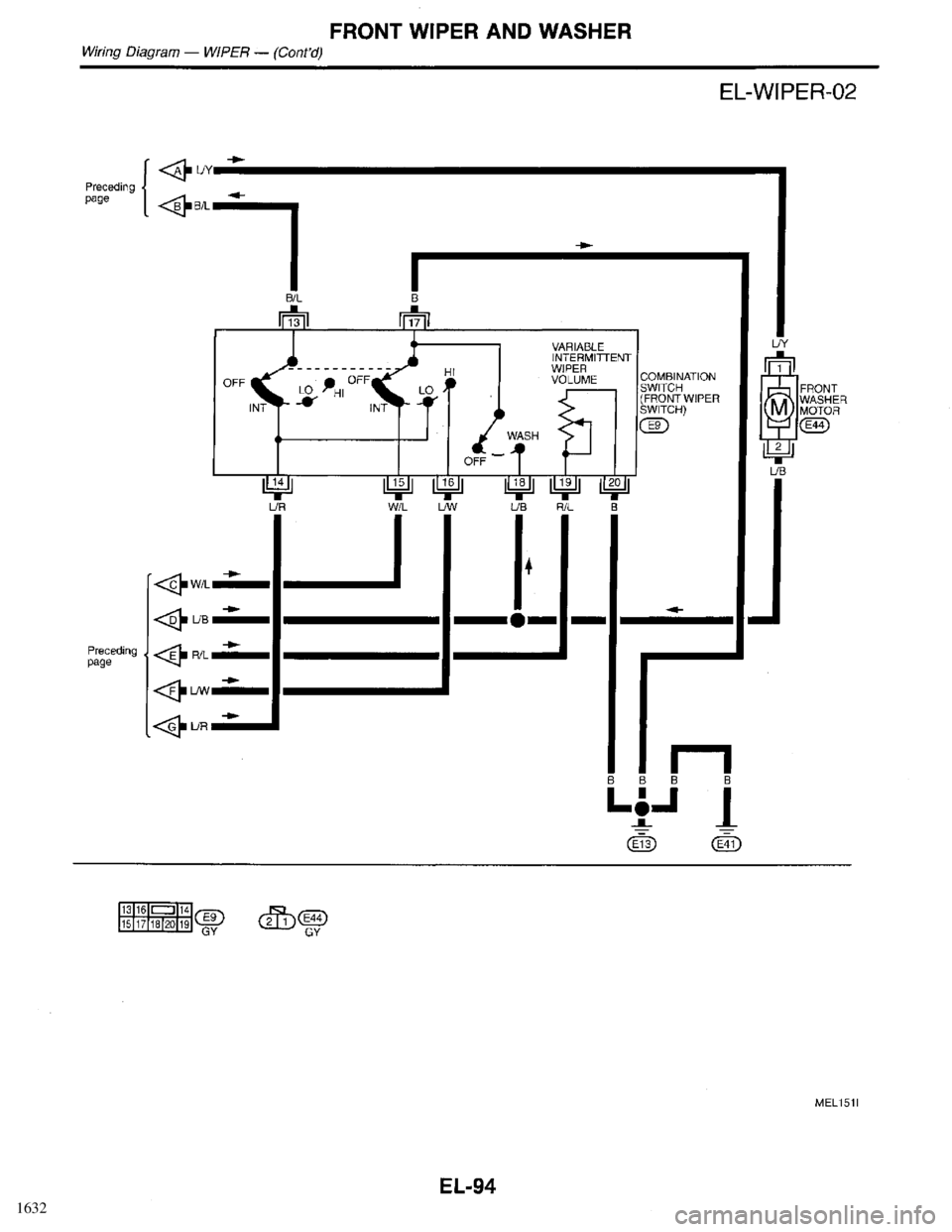 INFINITI QX4 1998  Factory Service Manual 1632 