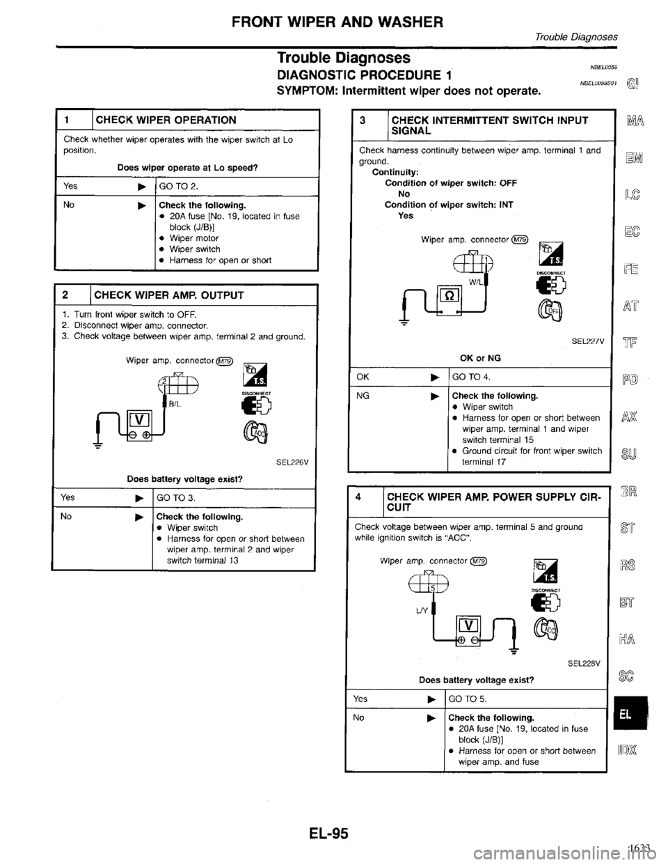 INFINITI QX4 1998  Factory Service Manual 1633 
