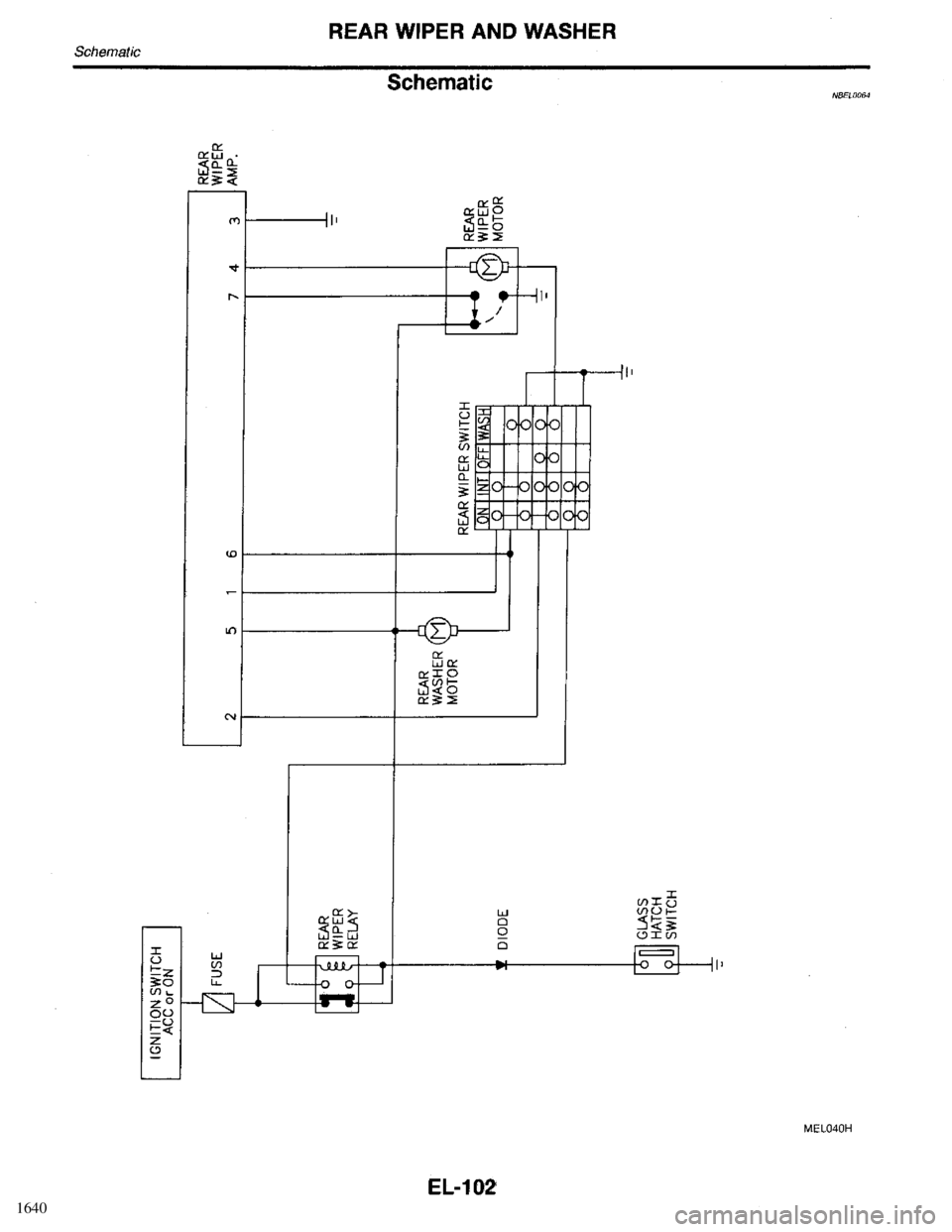 INFINITI QX4 1998  Factory Service Manual 1640 