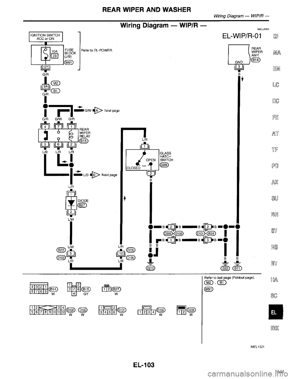 INFINITI QX4 1998  Factory Service Manual 1641 