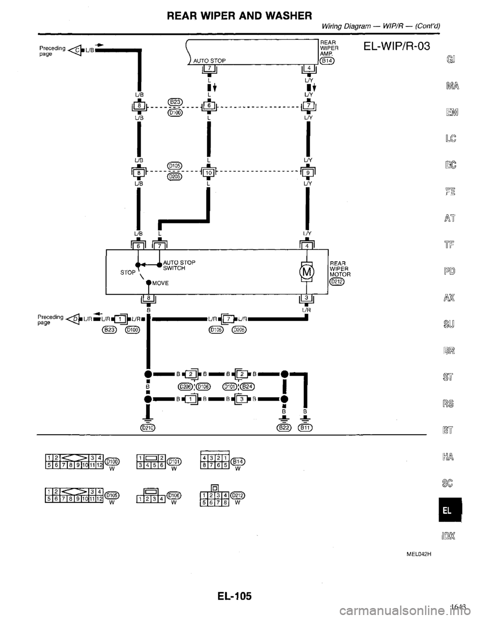 INFINITI QX4 1998  Factory Service Manual 1643 