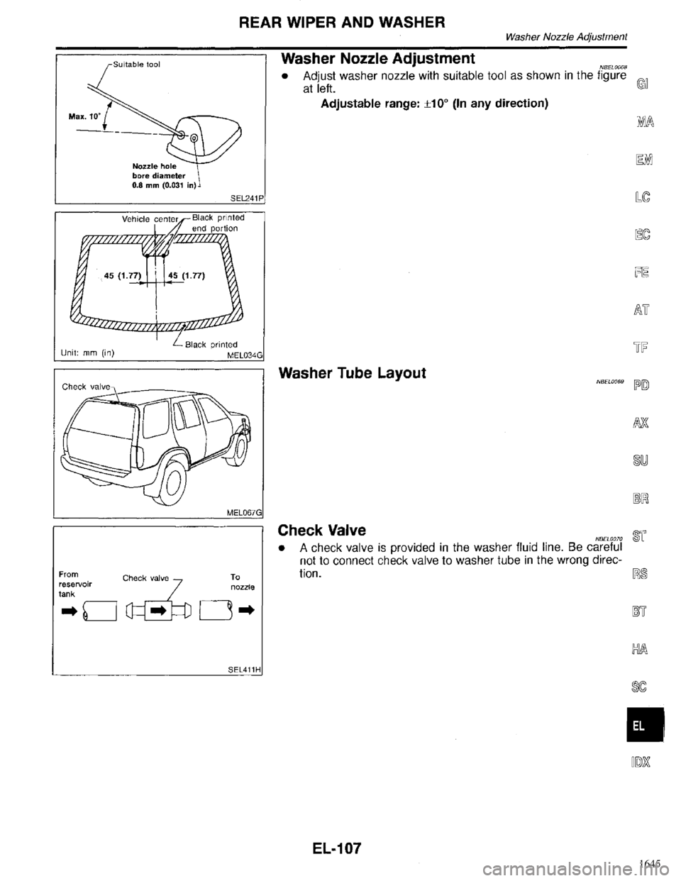 INFINITI QX4 1998  Factory Service Manual 1645 
