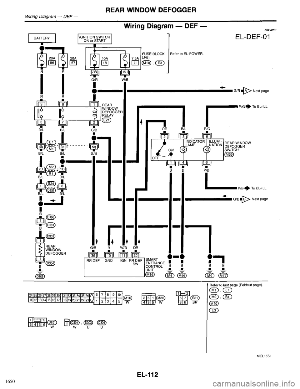 INFINITI QX4 1998  Factory Service Manual 1650 