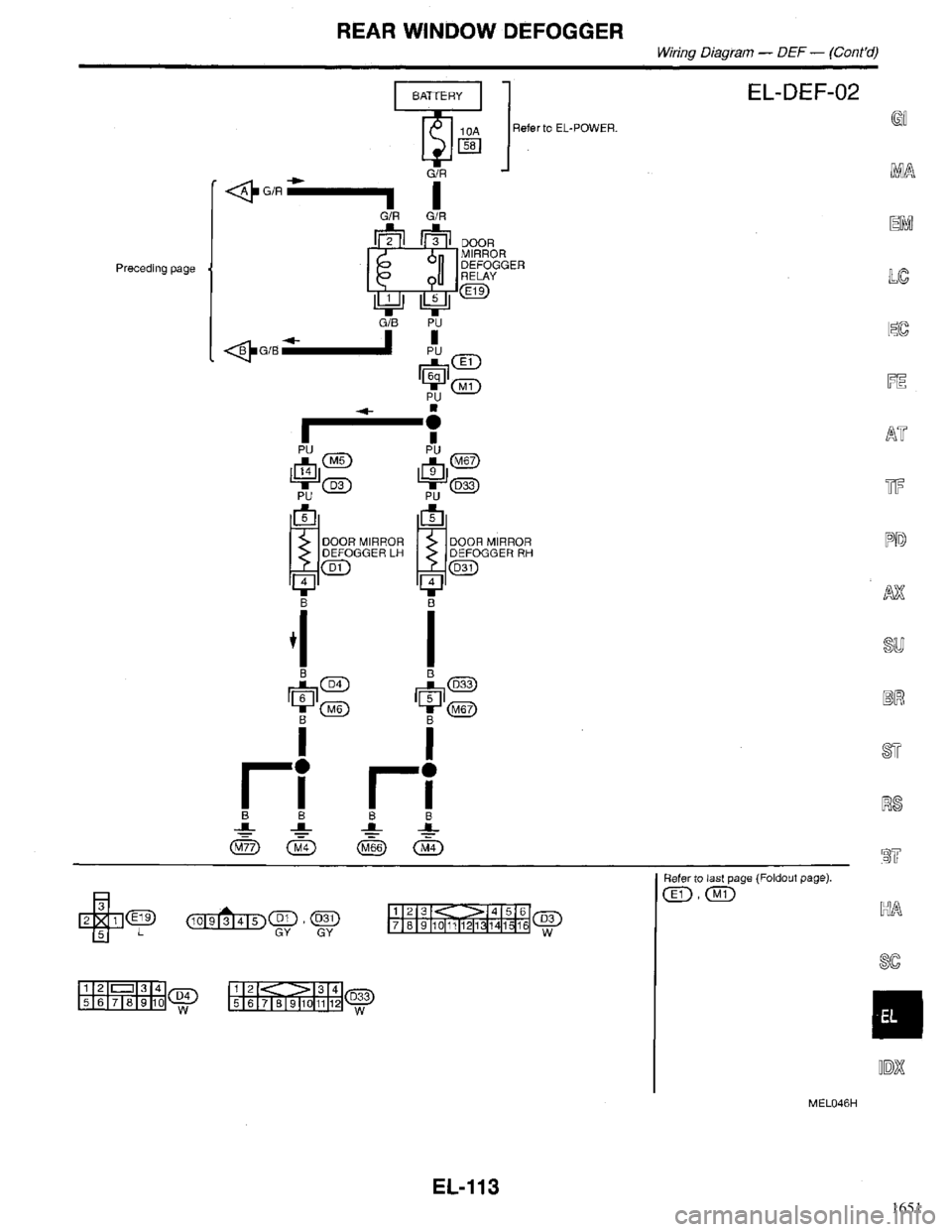 INFINITI QX4 1998  Factory Service Manual 1651 