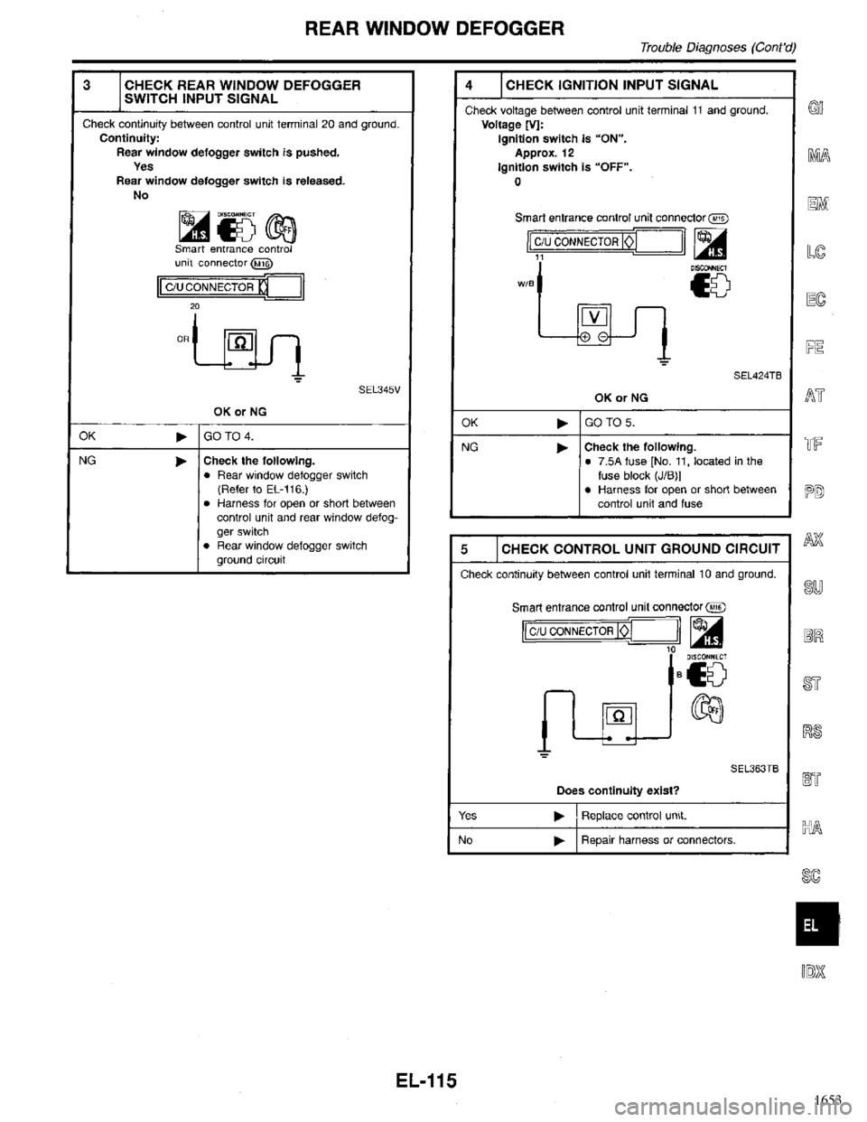 INFINITI QX4 1998  Factory Service Manual 1653 