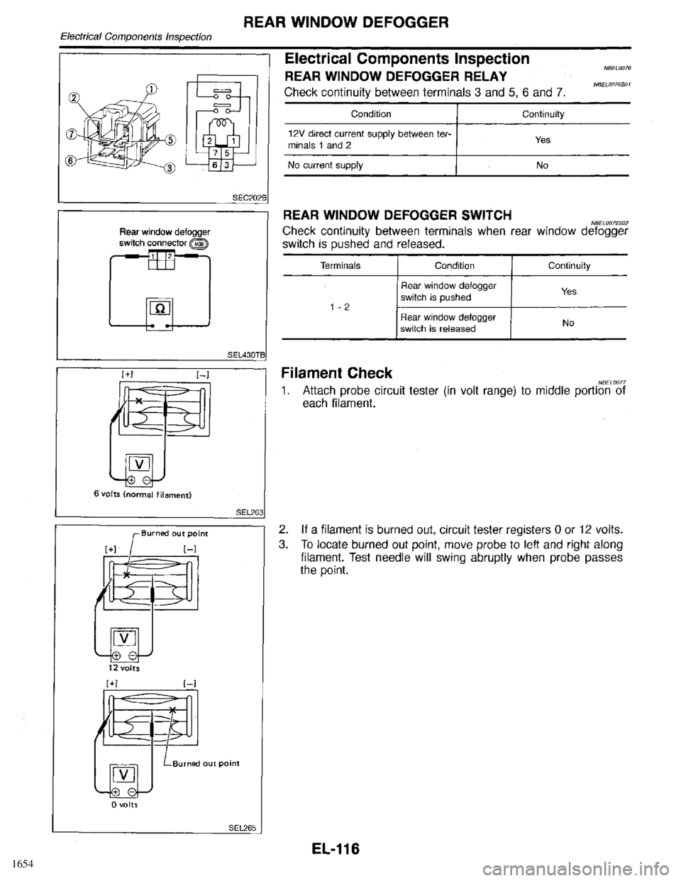 INFINITI QX4 1998  Factory Service Manual 1654 