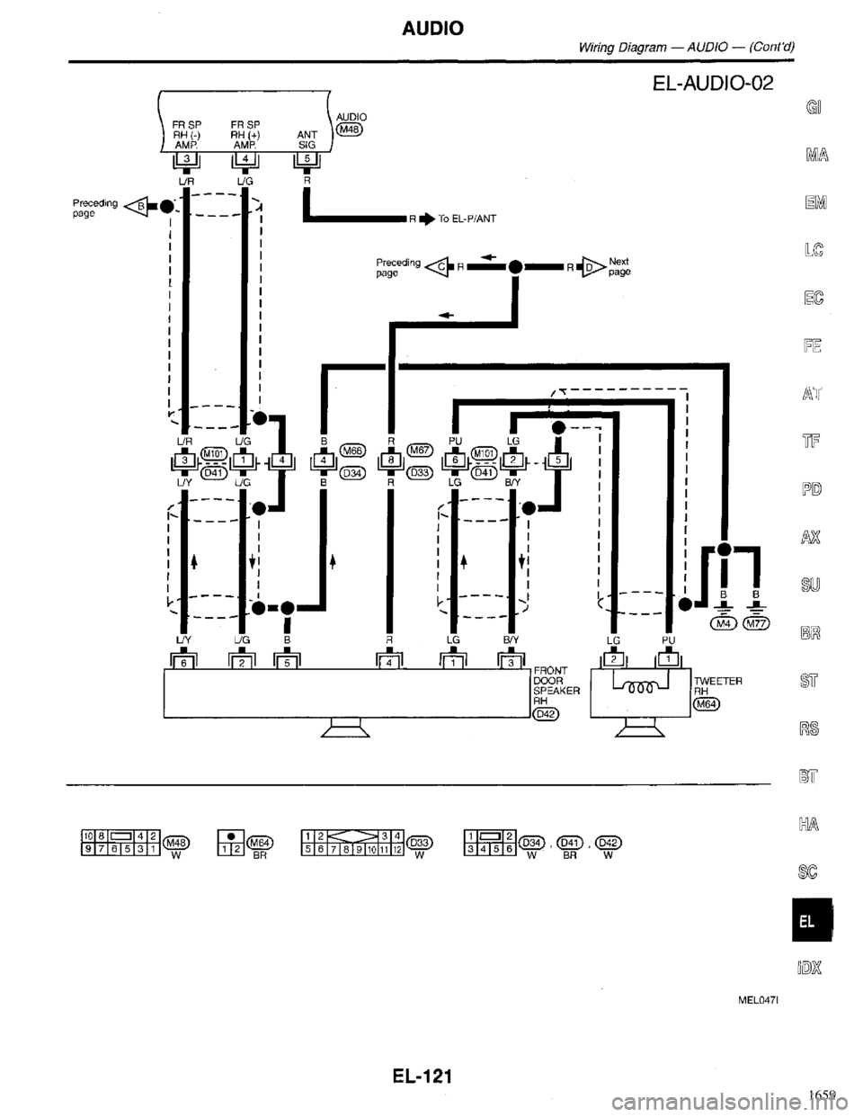 INFINITI QX4 1998  Factory Service Manual 1659 