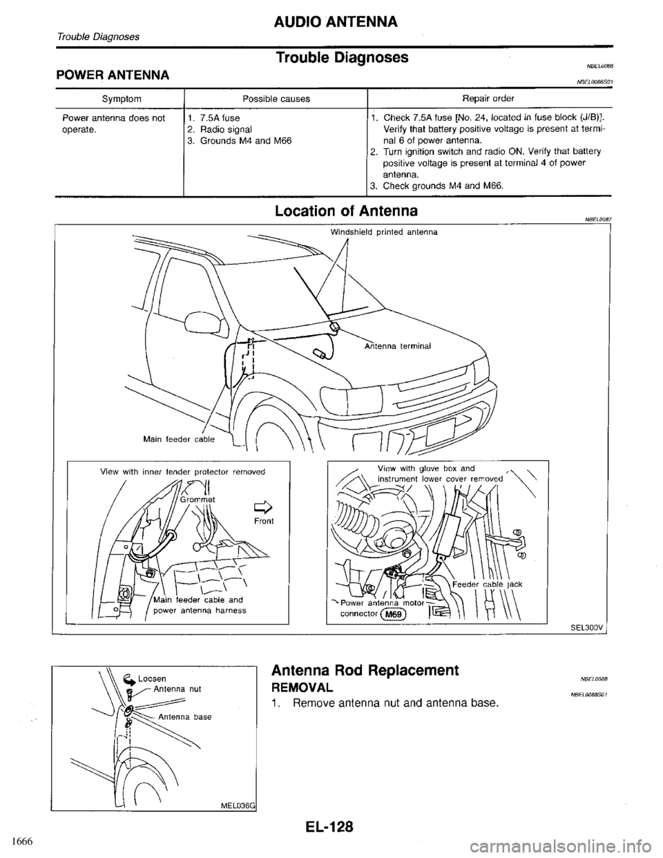 INFINITI QX4 1998  Factory Service Manual 1666 