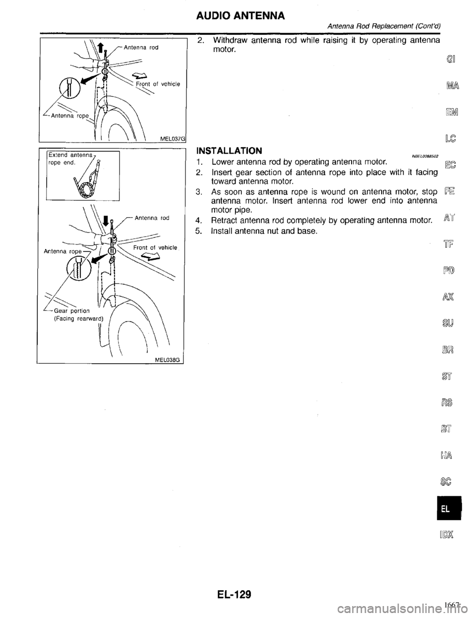 INFINITI QX4 1998  Factory Service Manual 1667 