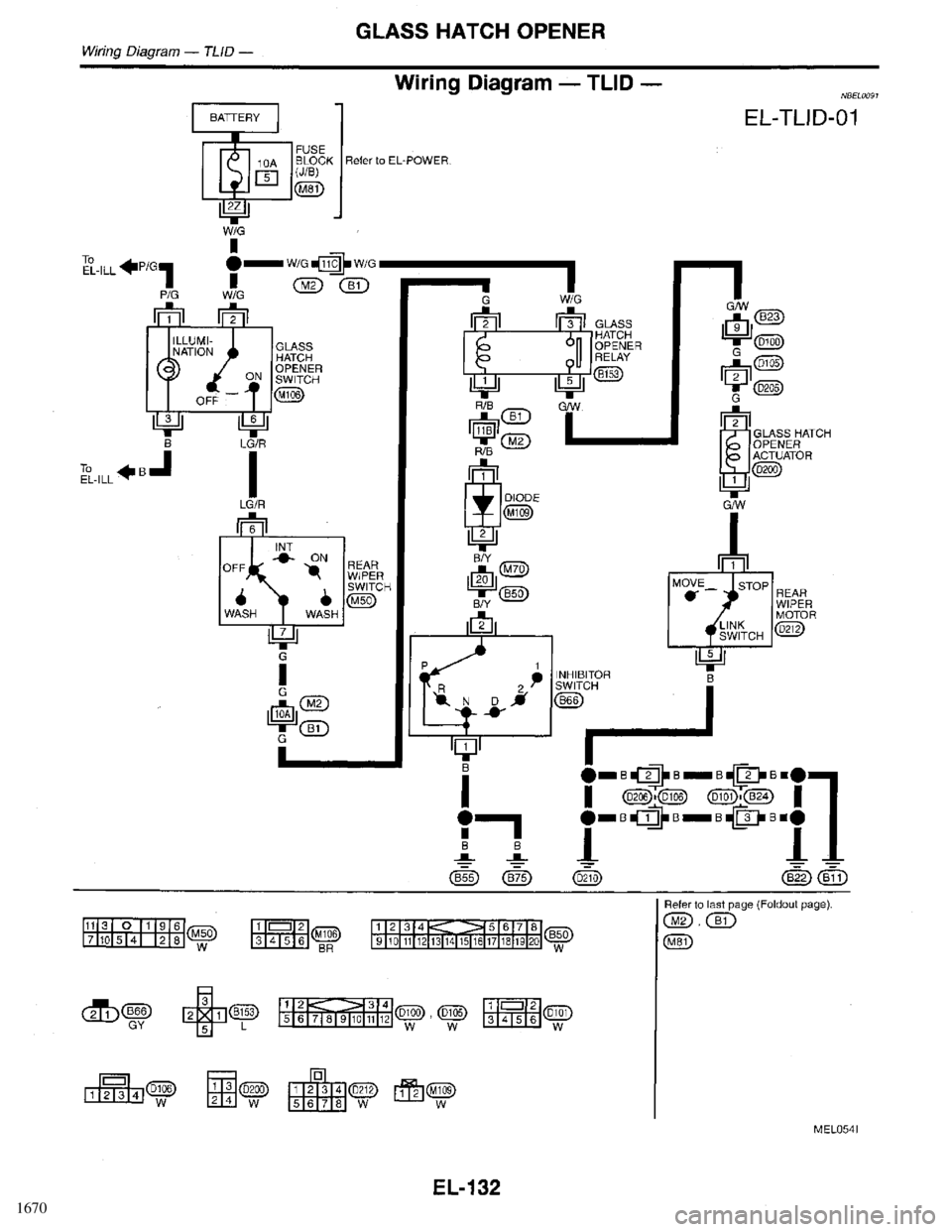 INFINITI QX4 1998  Factory Service Manual 1670 