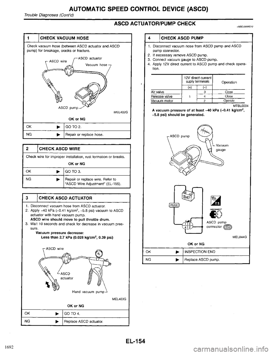 INFINITI QX4 1998  Factory Service Manual 1692 