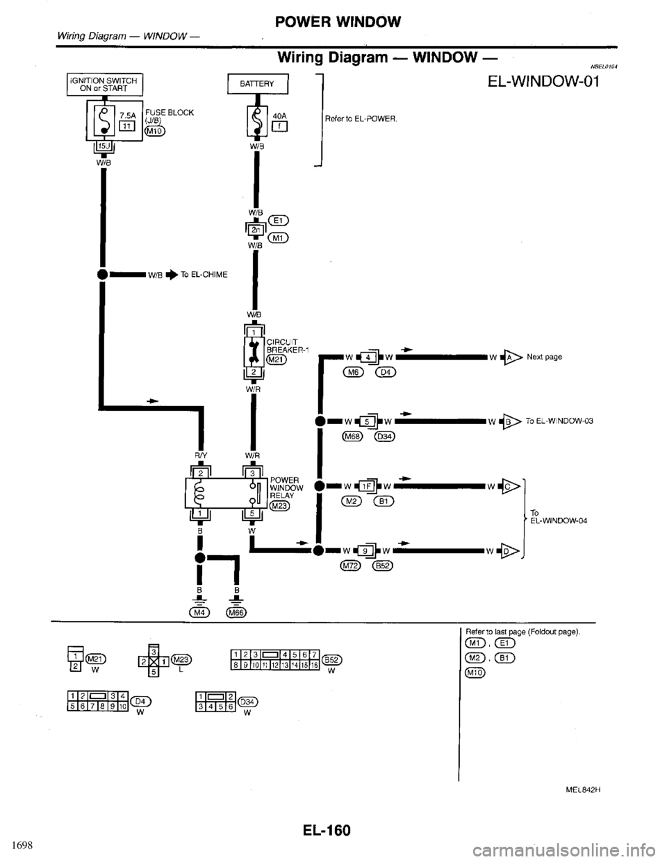 INFINITI QX4 1998  Factory Service Manual 1698 