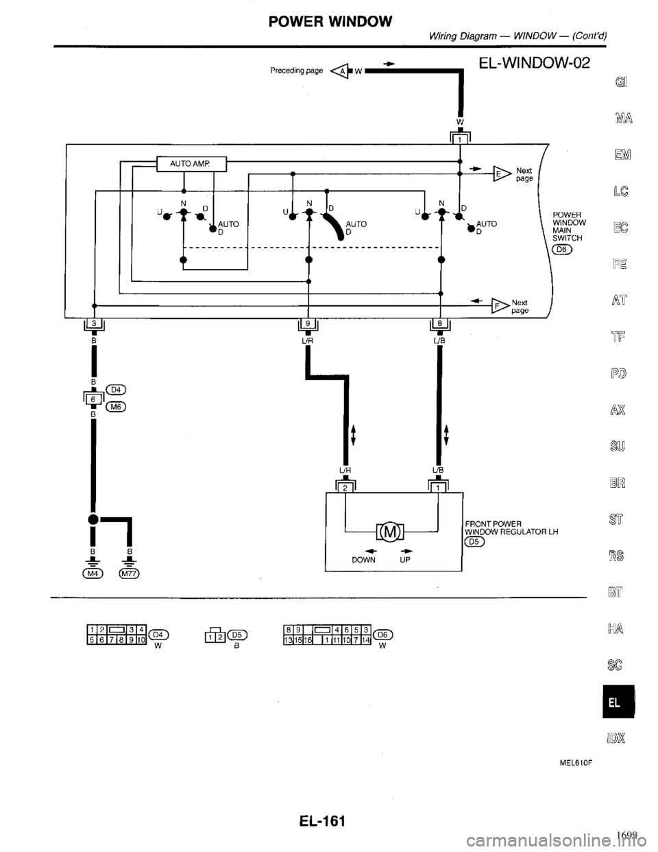 INFINITI QX4 1998  Factory Service Manual 1699 