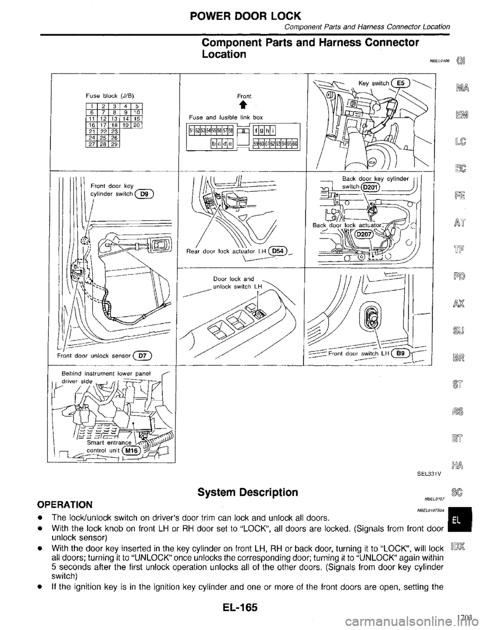 INFINITI QX4 1998  Factory Service Manual 1703 