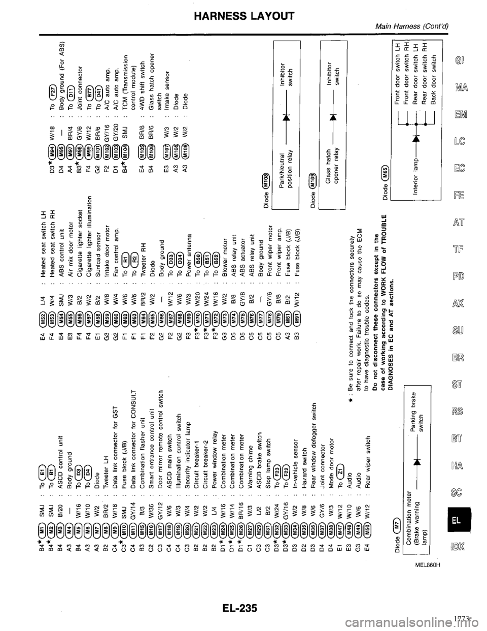 INFINITI QX4 1998  Factory Service Manual 1773 