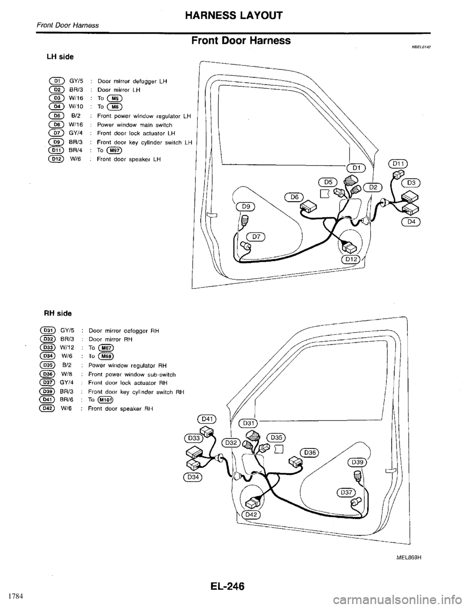 INFINITI QX4 1998  Factory Service Manual 1784 
