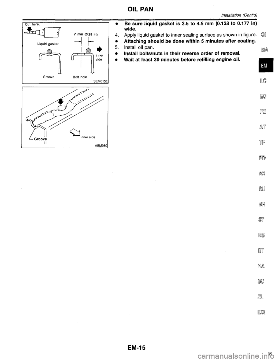 INFINITI QX4 1998  Factory Service Manual 99 