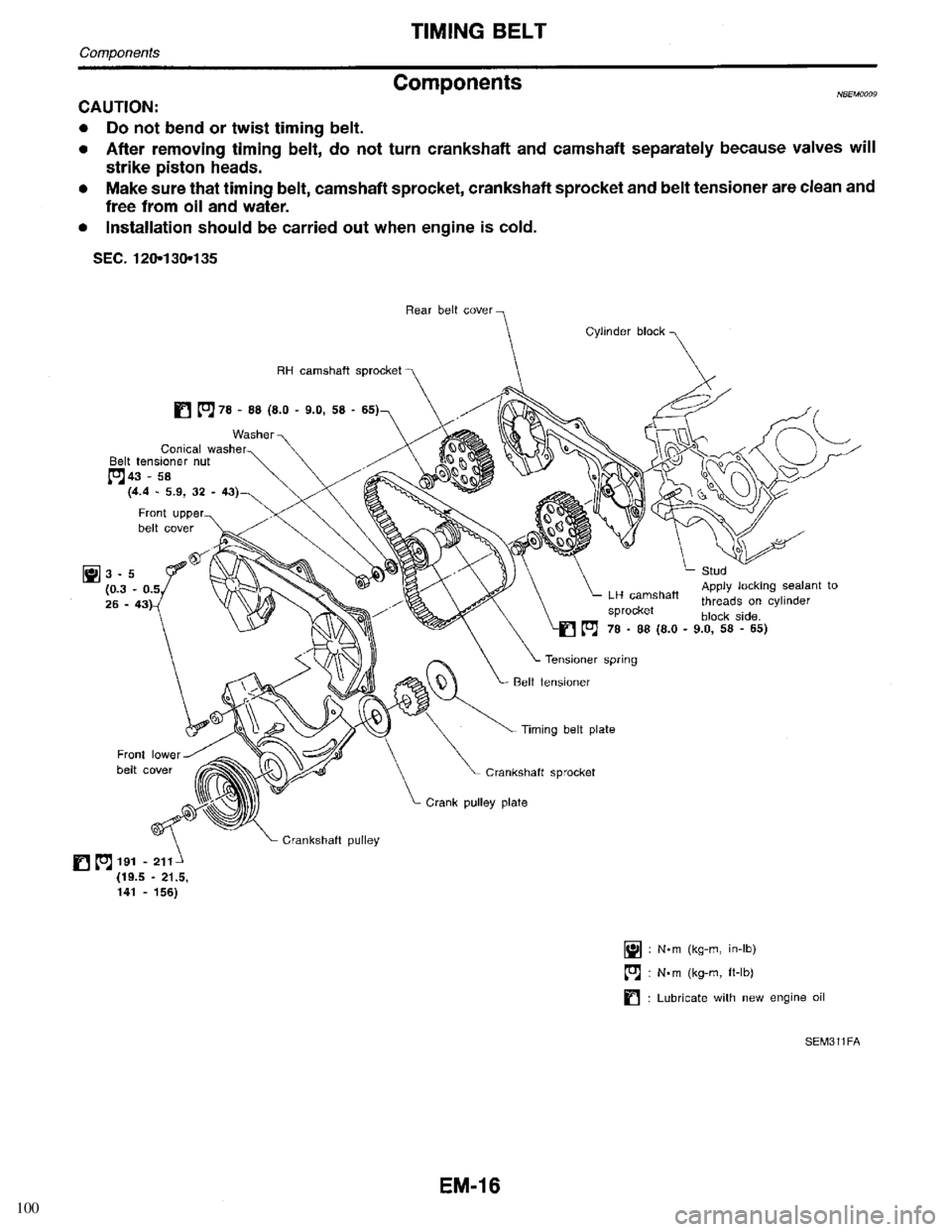 INFINITI QX4 1998  Factory Service Manual 100 