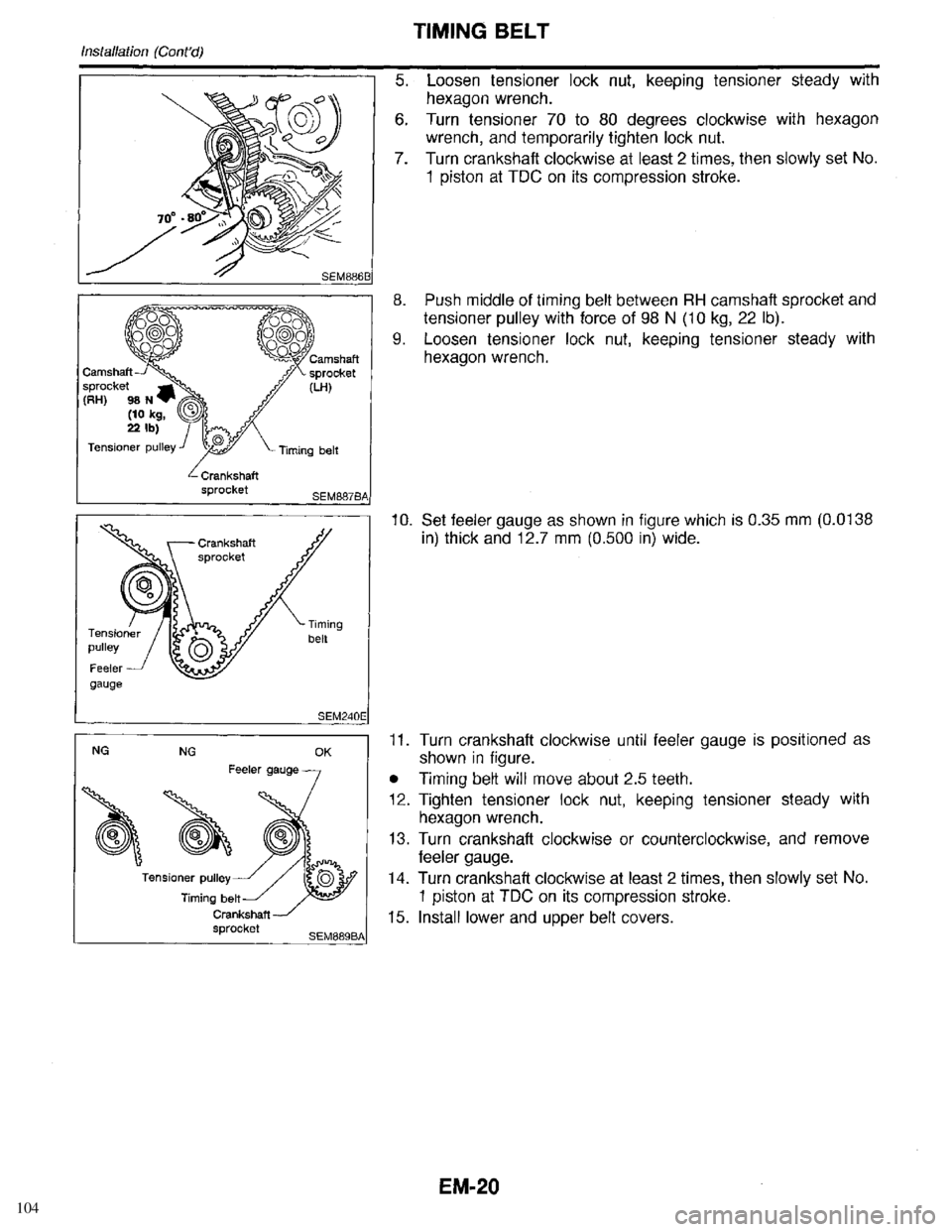 INFINITI QX4 1998  Factory Service Manual 104 