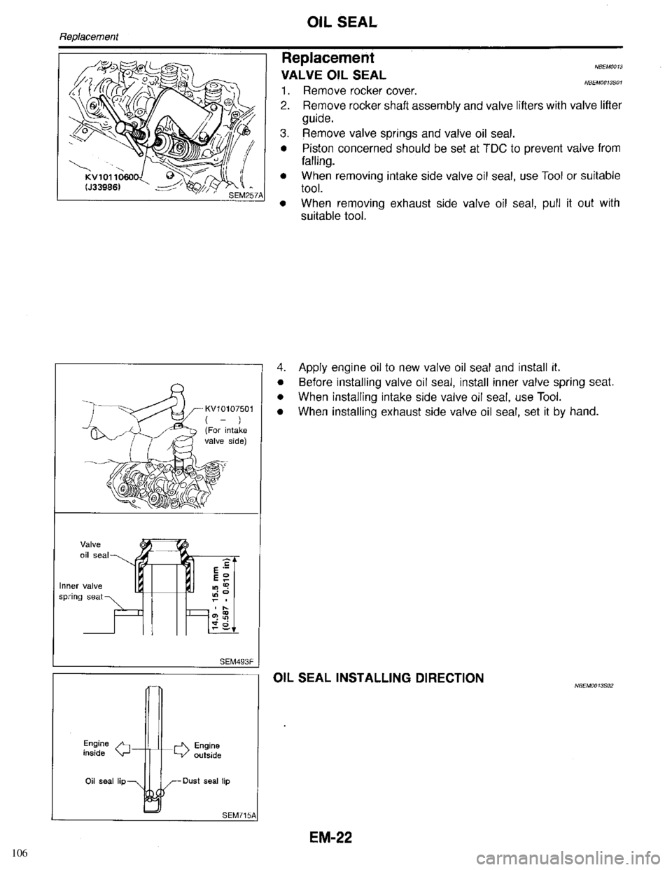 INFINITI QX4 1998  Factory Service Manual 106 