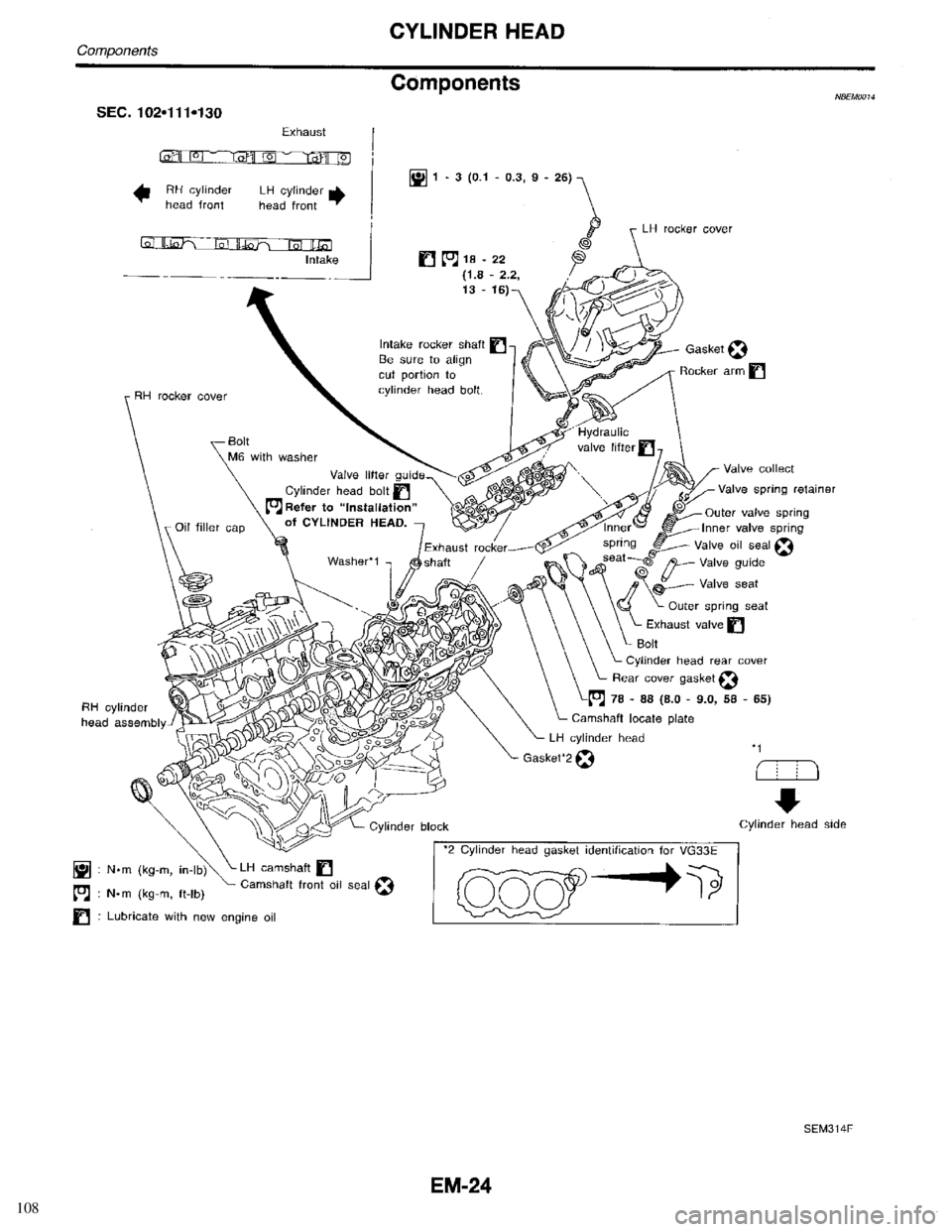 INFINITI QX4 1998  Factory Service Manual 108 