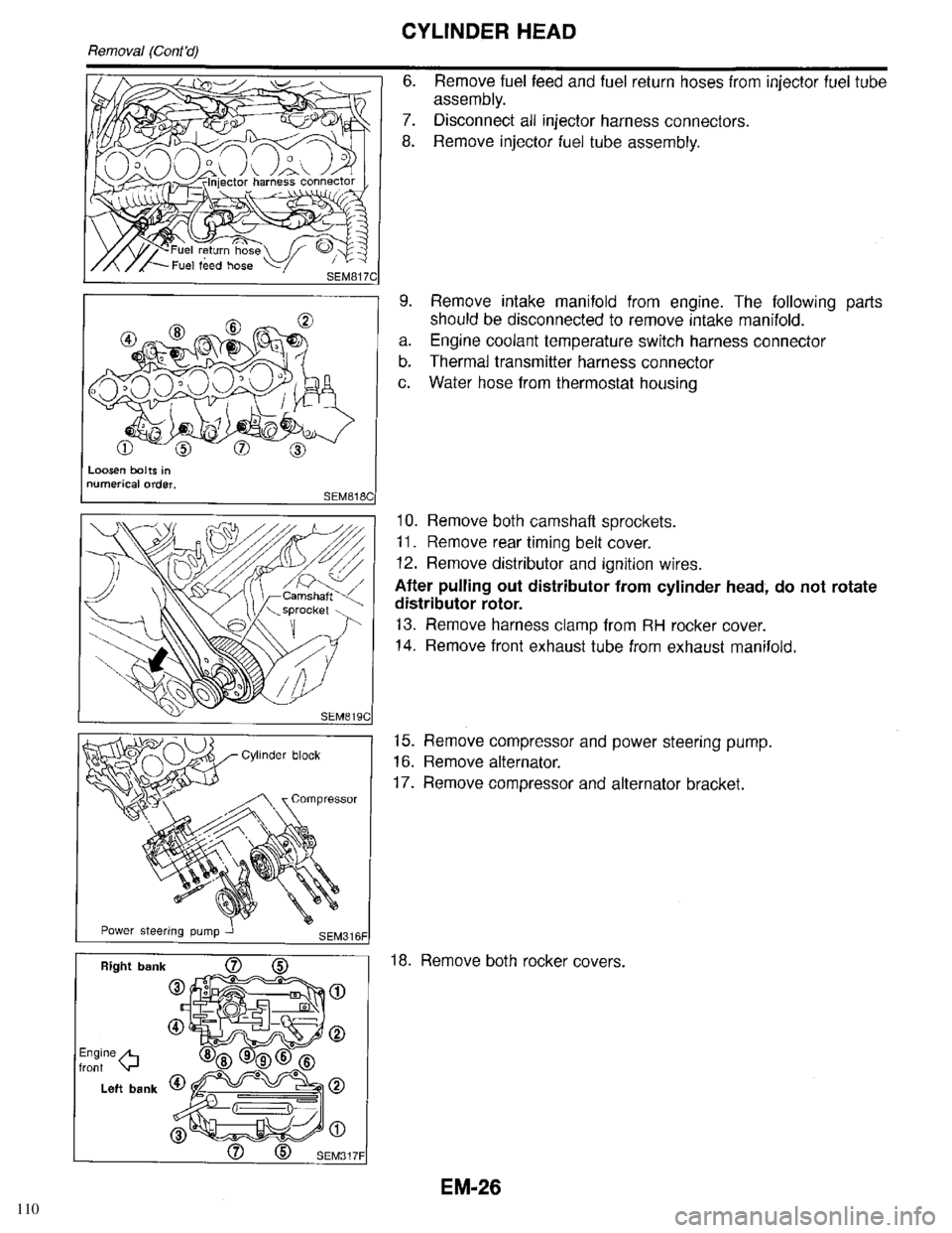 INFINITI QX4 1998  Factory Service Manual 110 