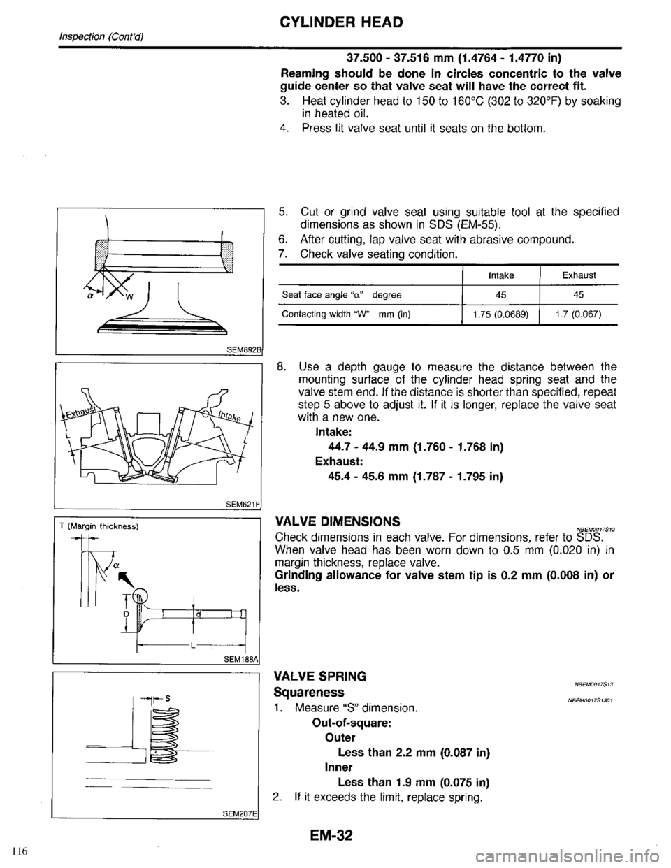 INFINITI QX4 1998  Factory Service Manual 116 