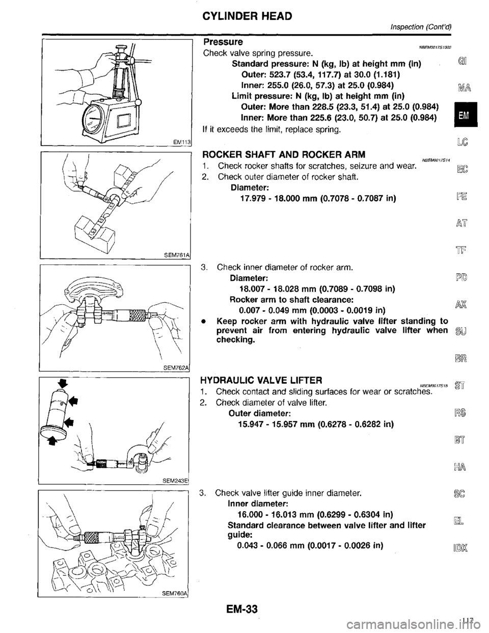 INFINITI QX4 1998  Factory Service Manual 117 