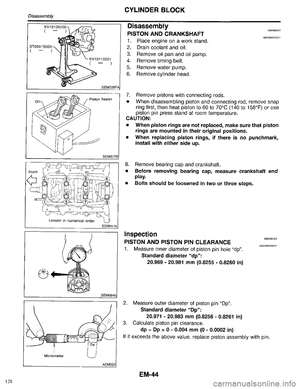INFINITI QX4 1998  Factory Service Manual 128 