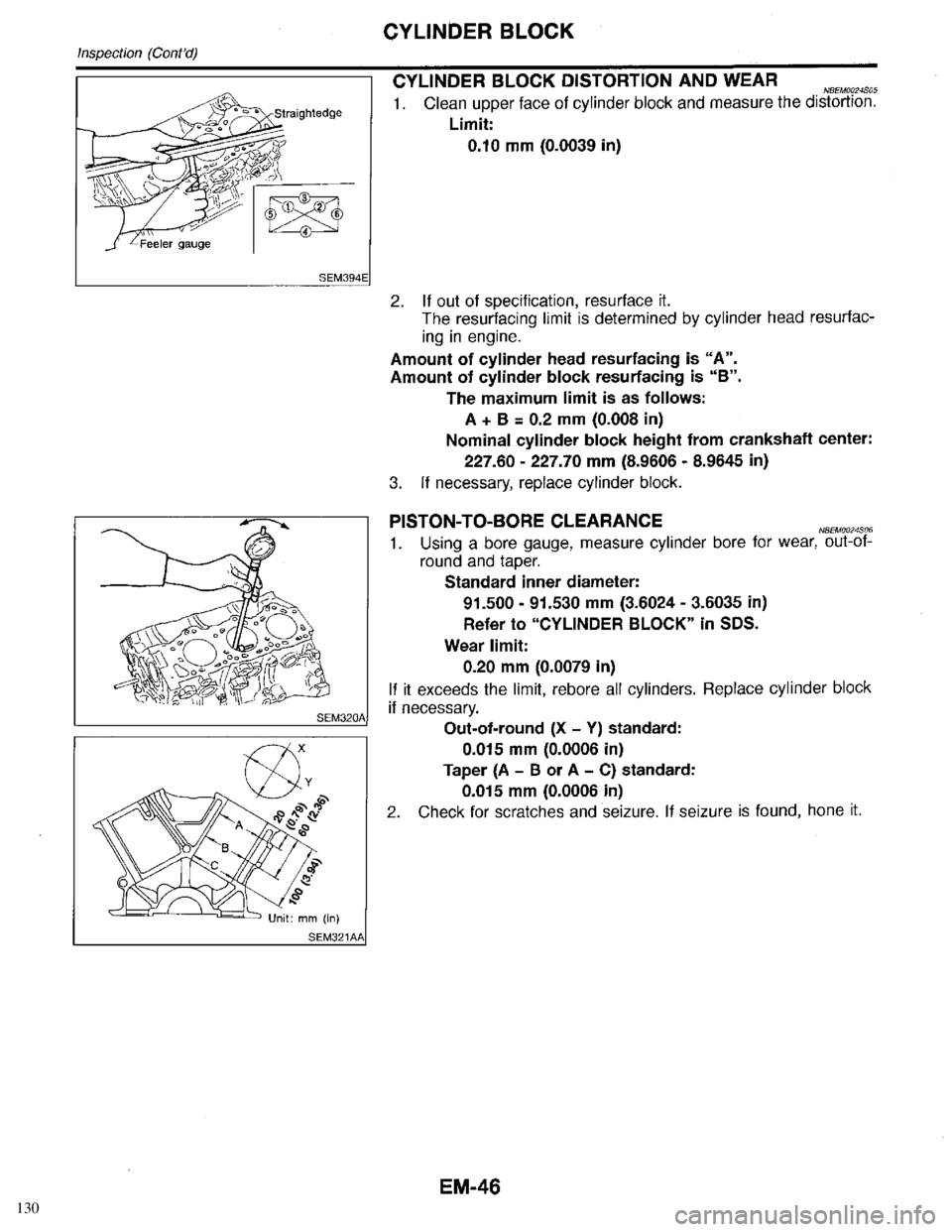 INFINITI QX4 1998  Factory Service Manual 130 
