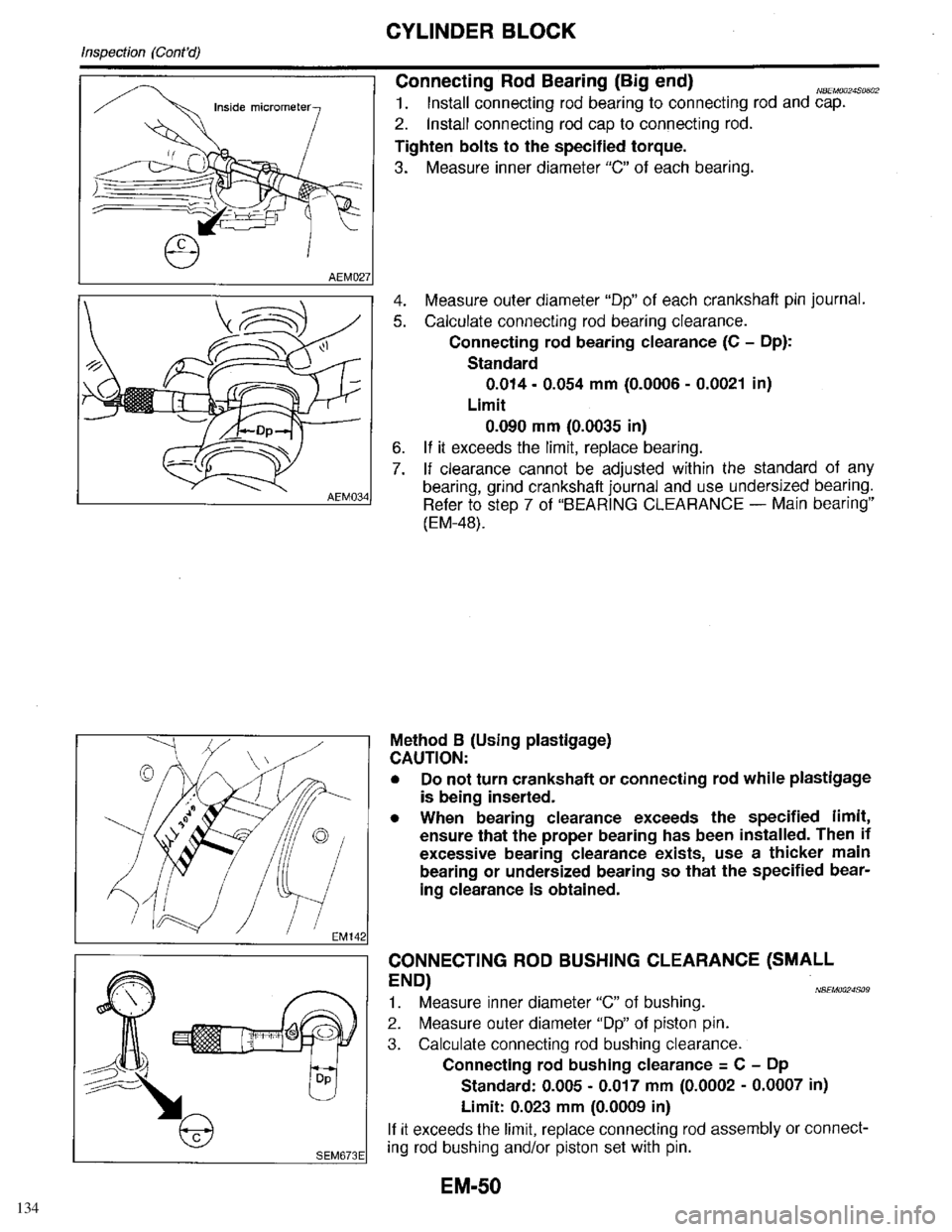 INFINITI QX4 1998  Factory Service Manual 134 