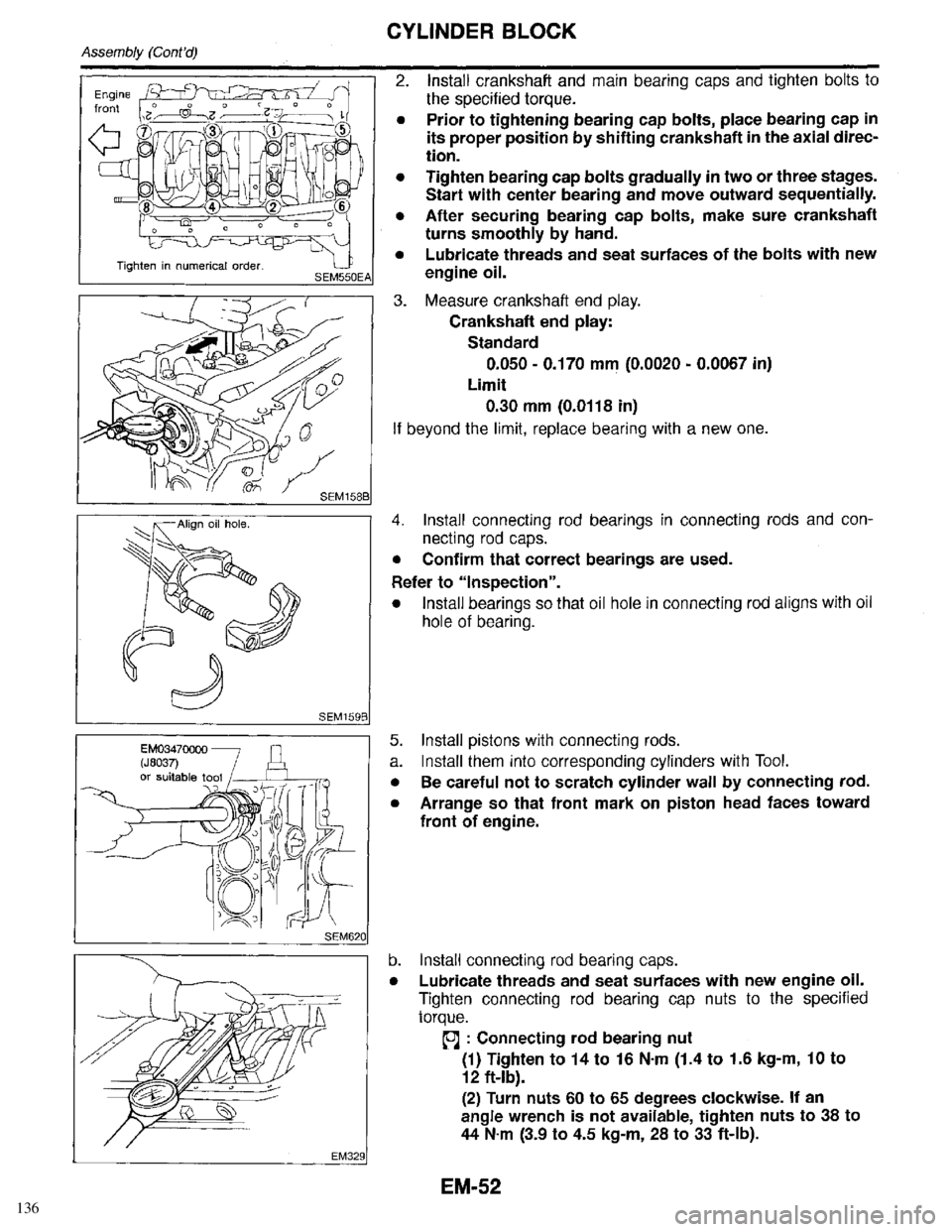 INFINITI QX4 1998  Factory Service Manual 136 