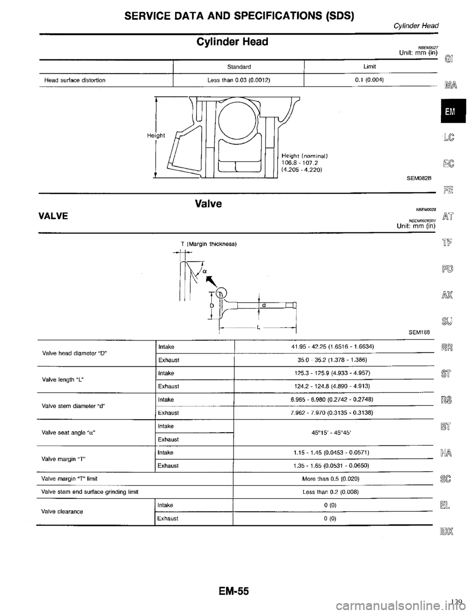 INFINITI QX4 1998  Factory Service Manual 139 