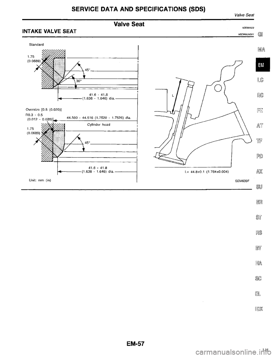 INFINITI QX4 1998  Factory Service Manual 141 